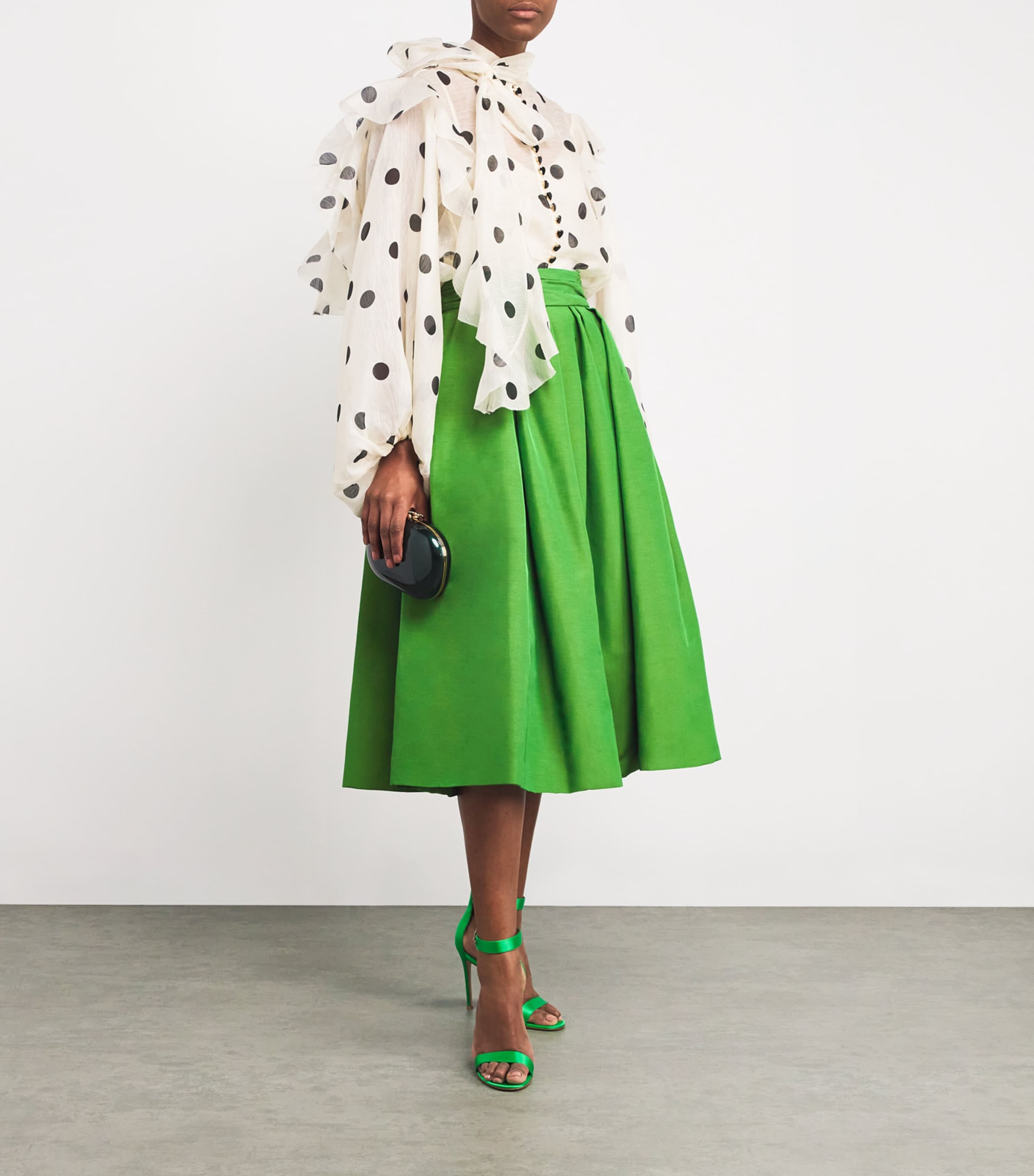 スカート CAROLINA HERRERA High waist skirt Multicolor Carolina Herrera - Black Multi Floral Embroidered Pencil