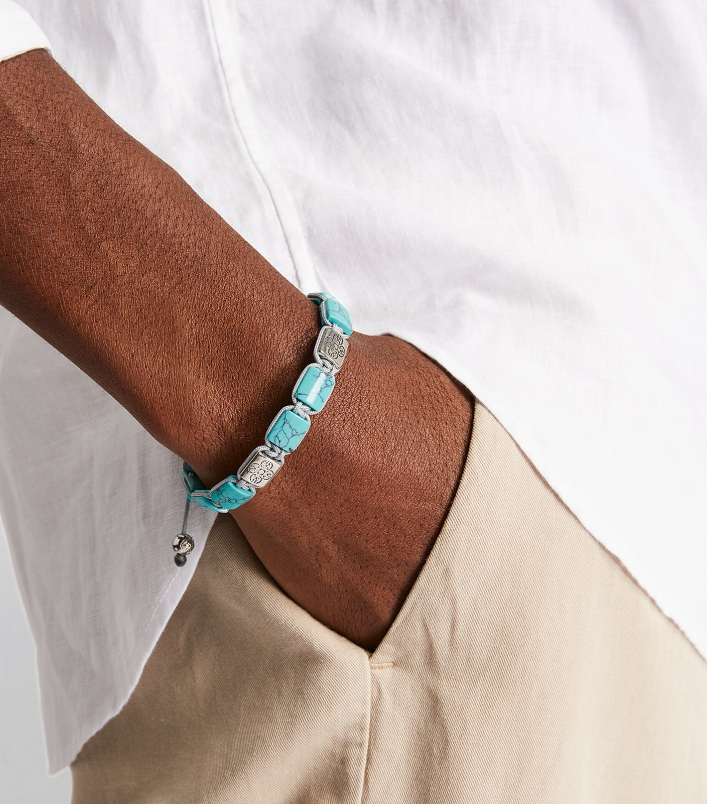 Turquoise Dorje Flatbead Bracelet TURQUOISE SILVER Image 5