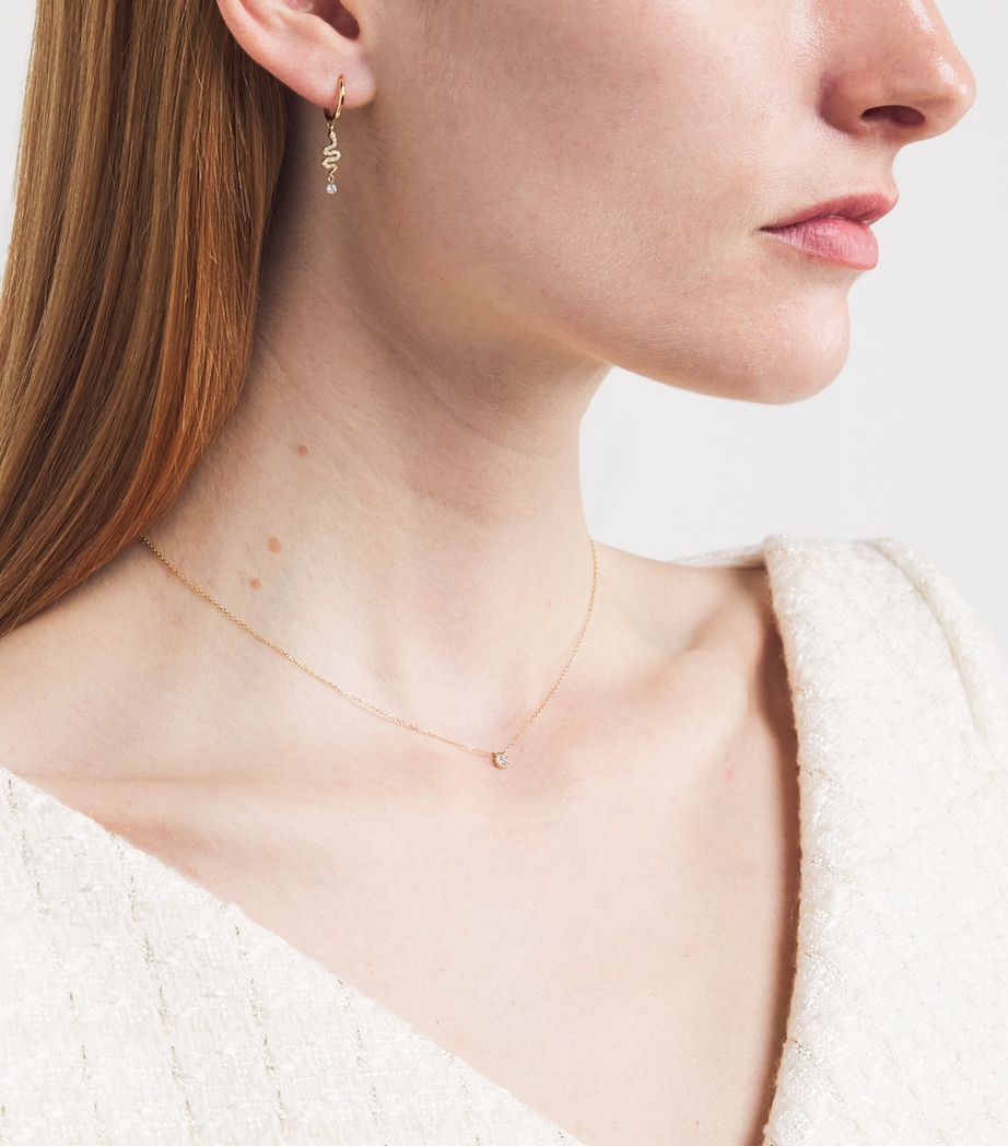 Yellow Gold and Diamond Floating Necklace  YELLOW GOLD Image 4