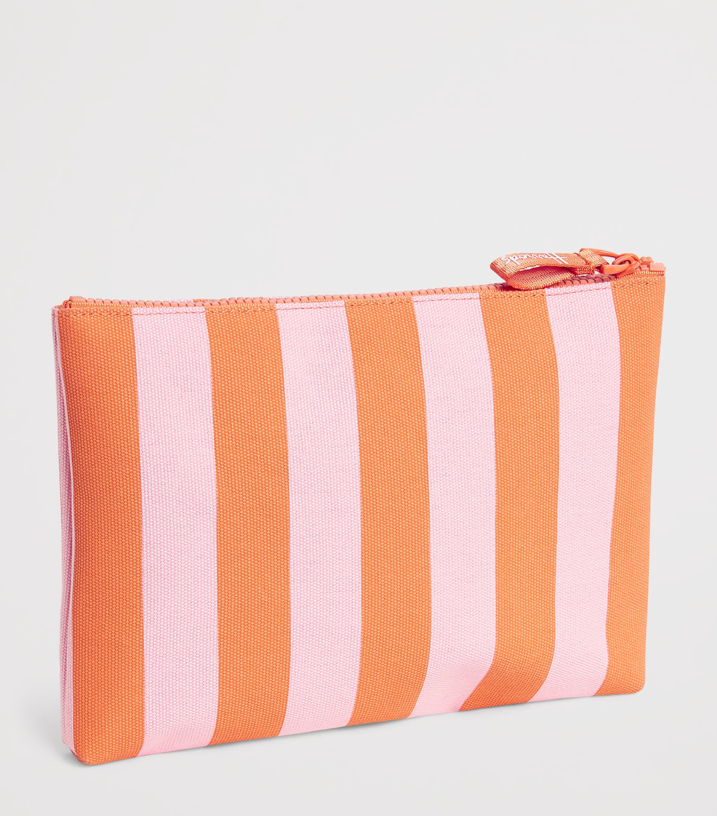 Medium Cotton Stripe Logo Pouch PINK Image 2