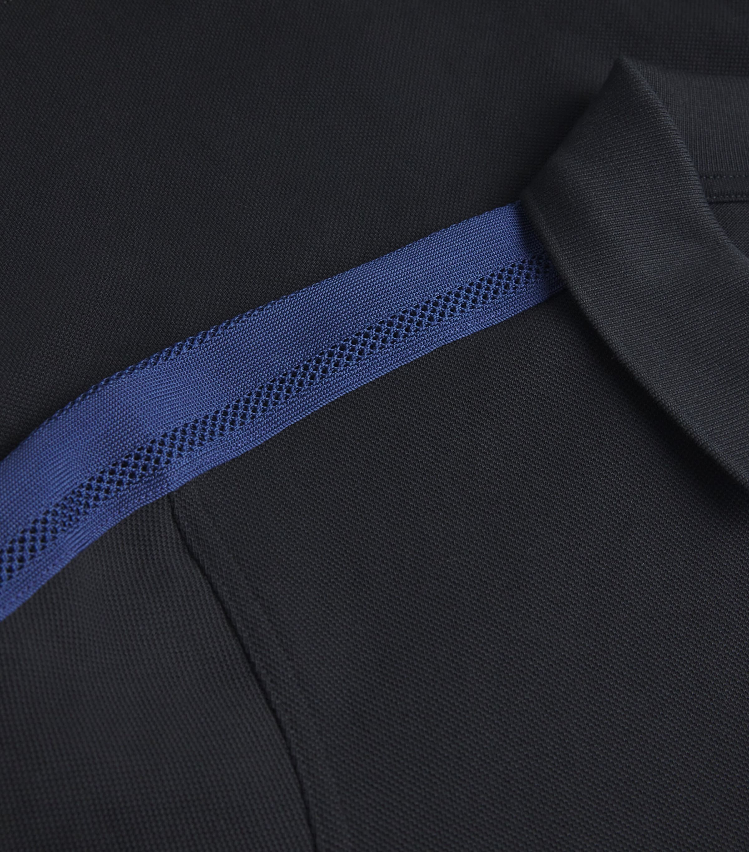 Cotton Taped Logo Polo Shirt 102 BLACK Image 5