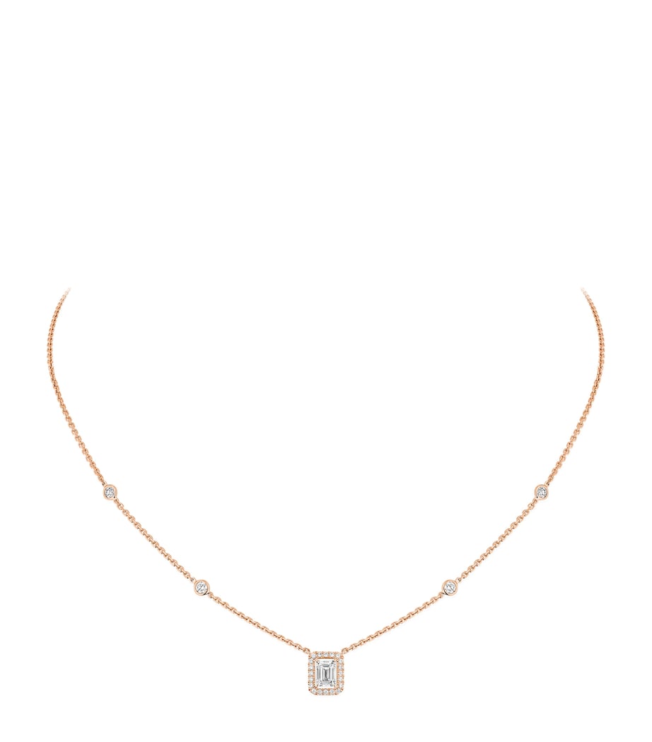 Messika Joy Pink Gold and Diamond Chain Necklace White Gold Image 1
