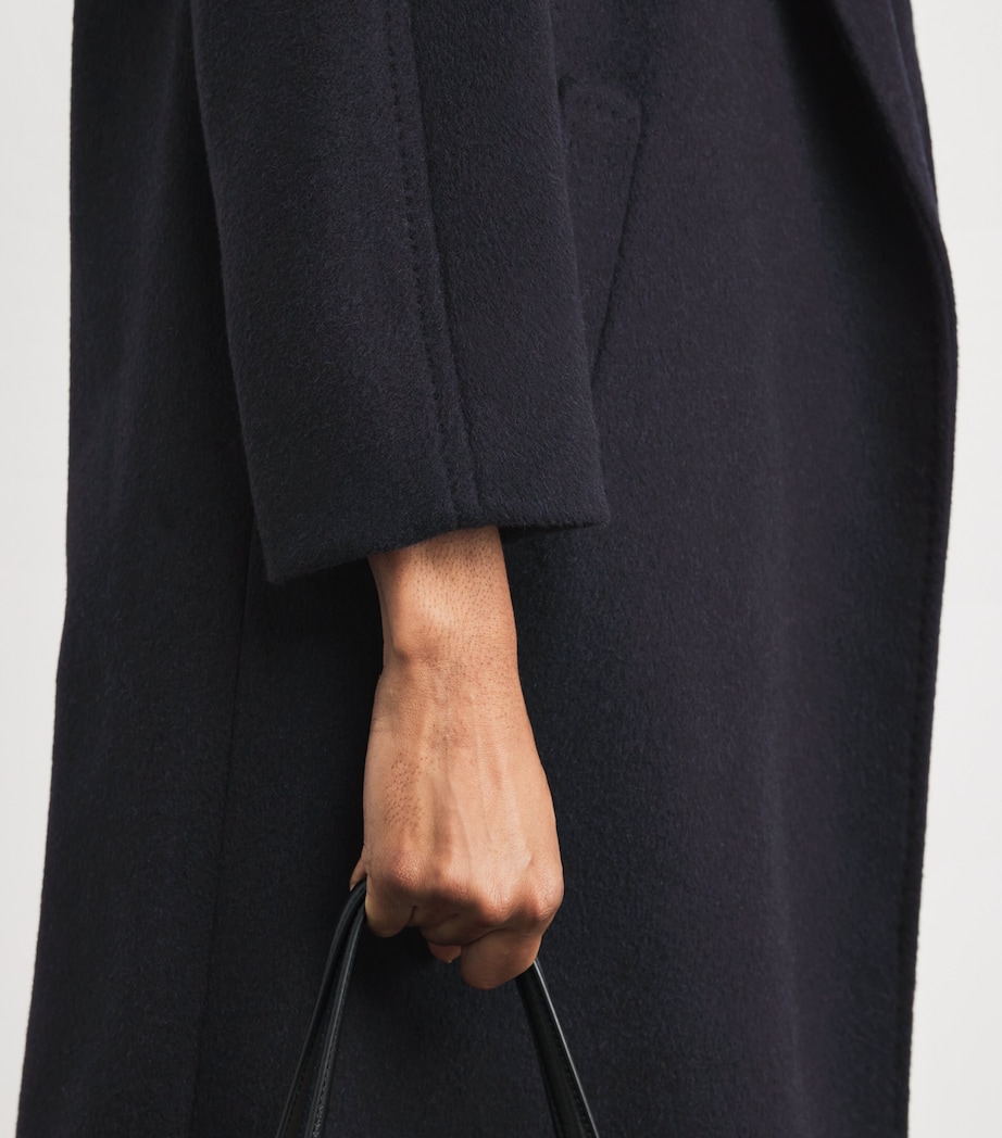 Wool-Alpaca-Blend Belted Coat NAVY Image 6