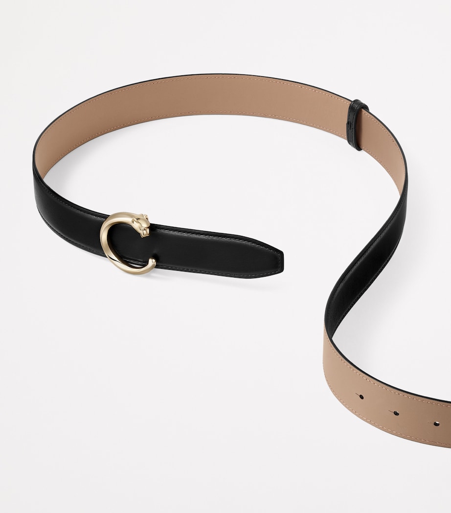 Leather Panthère de Cartier Belt BLACK Image 2