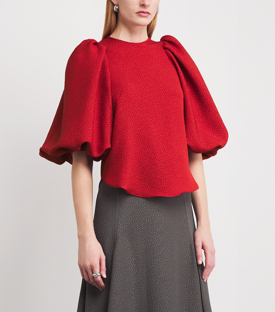 Blouson-Sleeve Warrior Blouse CARMINE Image 3
