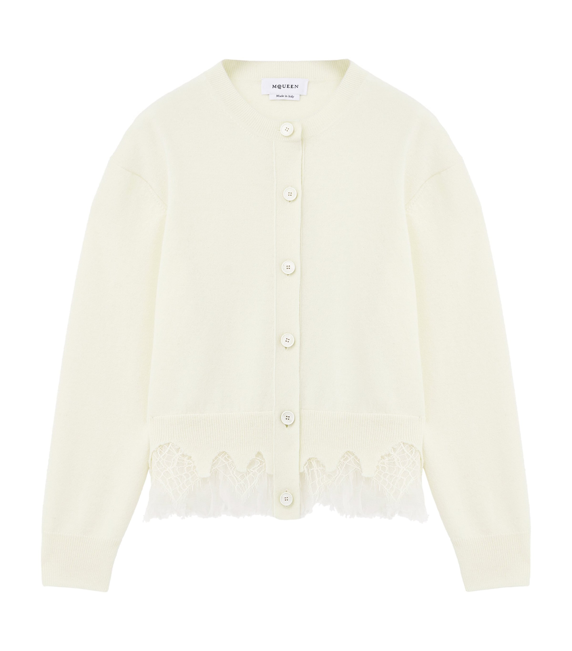 Alexander Mcqueen Wool-cashmere Cobweb-lace Cardigan