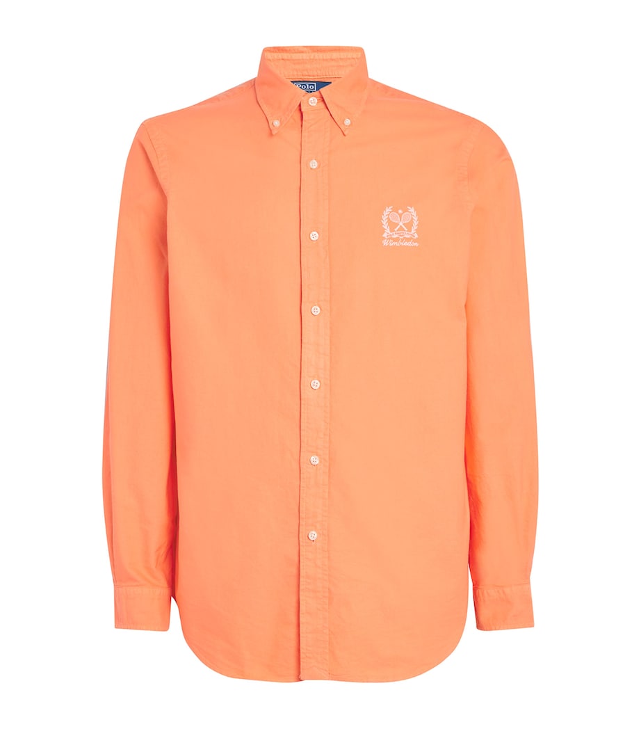 Polo Ralph Lauren Mens x Wimbledon Logo Shirt Red Image 1