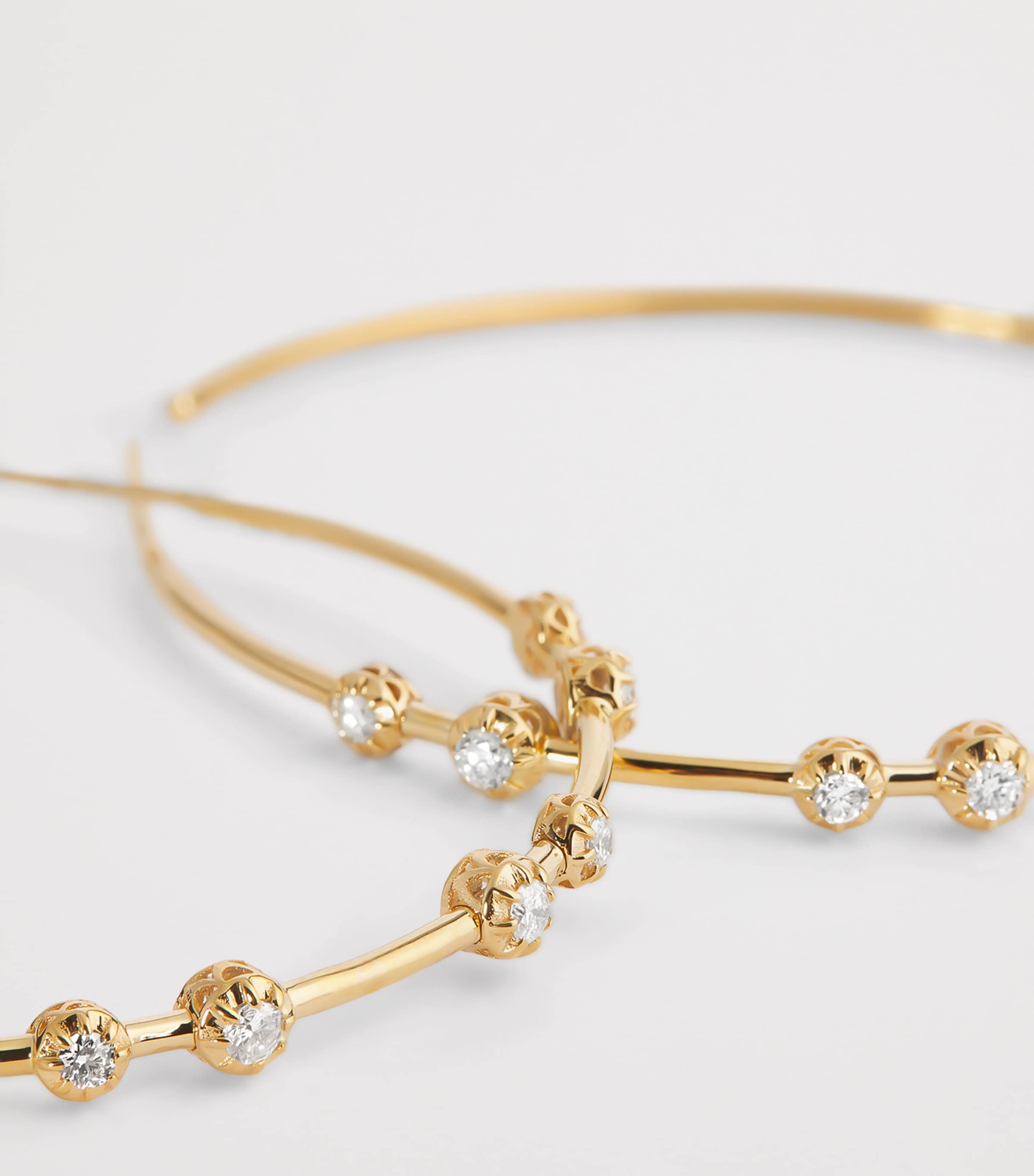 Yellow Gold and Diamond Sophia Hoop earrings YELLOW GOLD Image 6