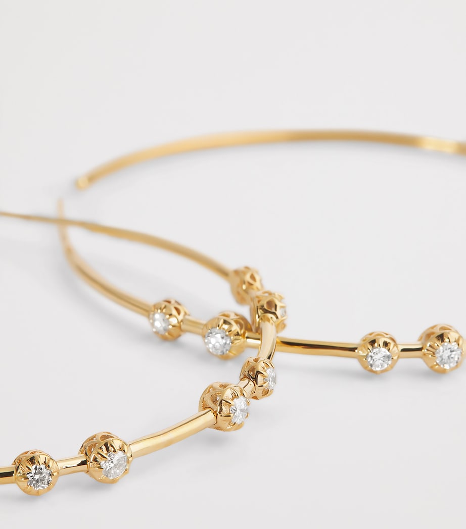 Yellow Gold and Diamond Sophia Hoop earrings YELLOW GOLD Image 6