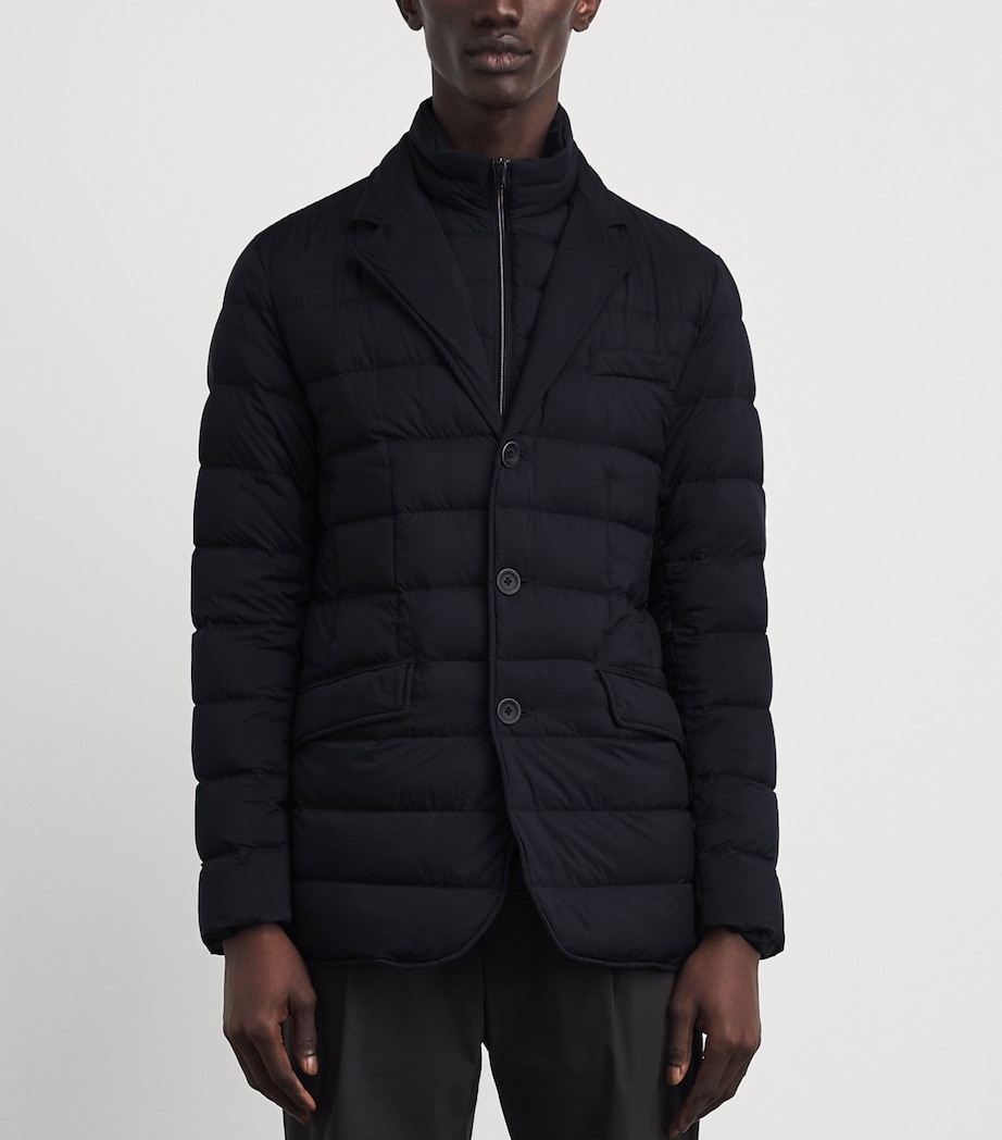 Herno Mens Down Quilted Puffer Jacket Black Image 4