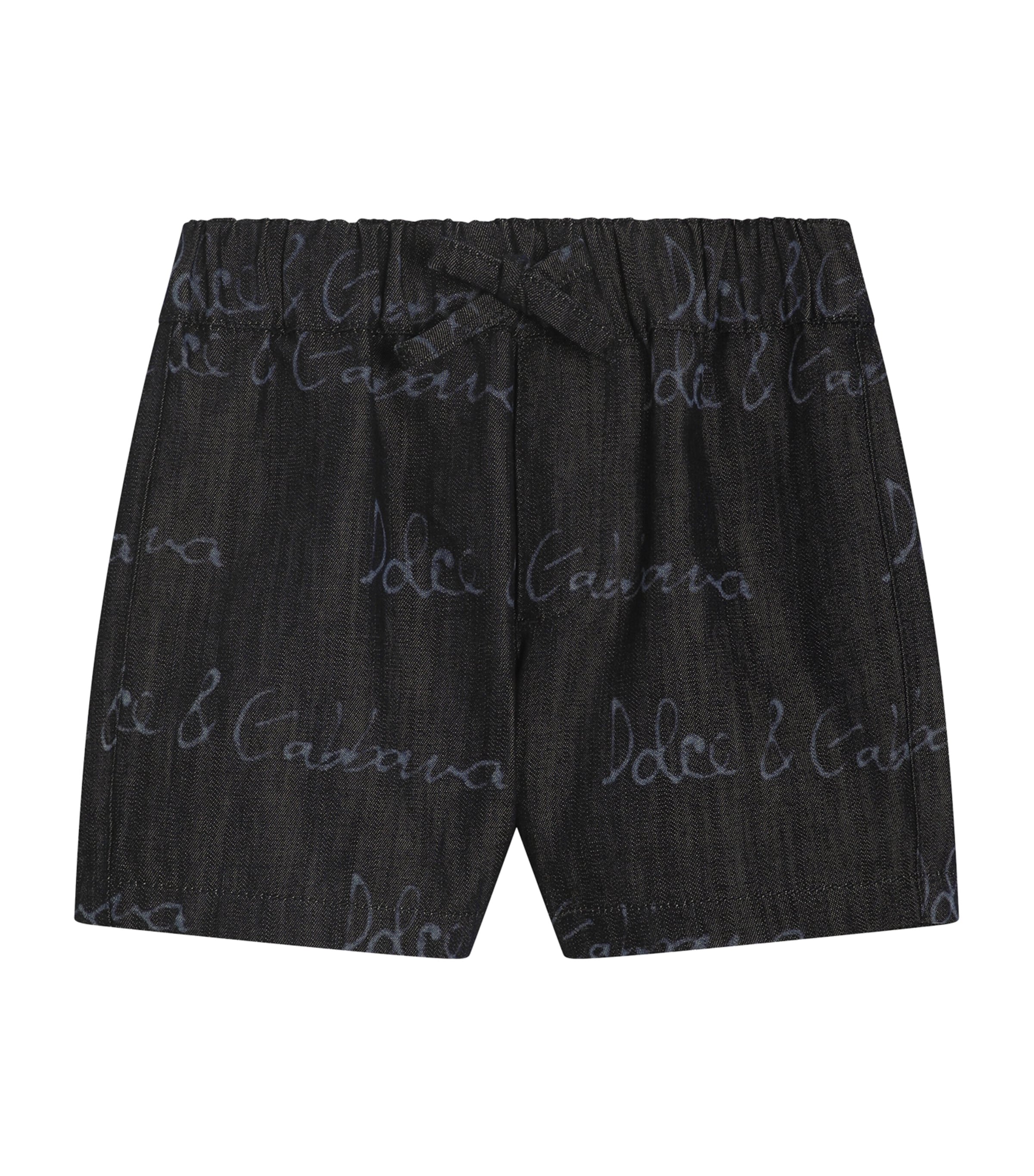 Dolce & Gabbana Denim Logo Bermuda Shorts