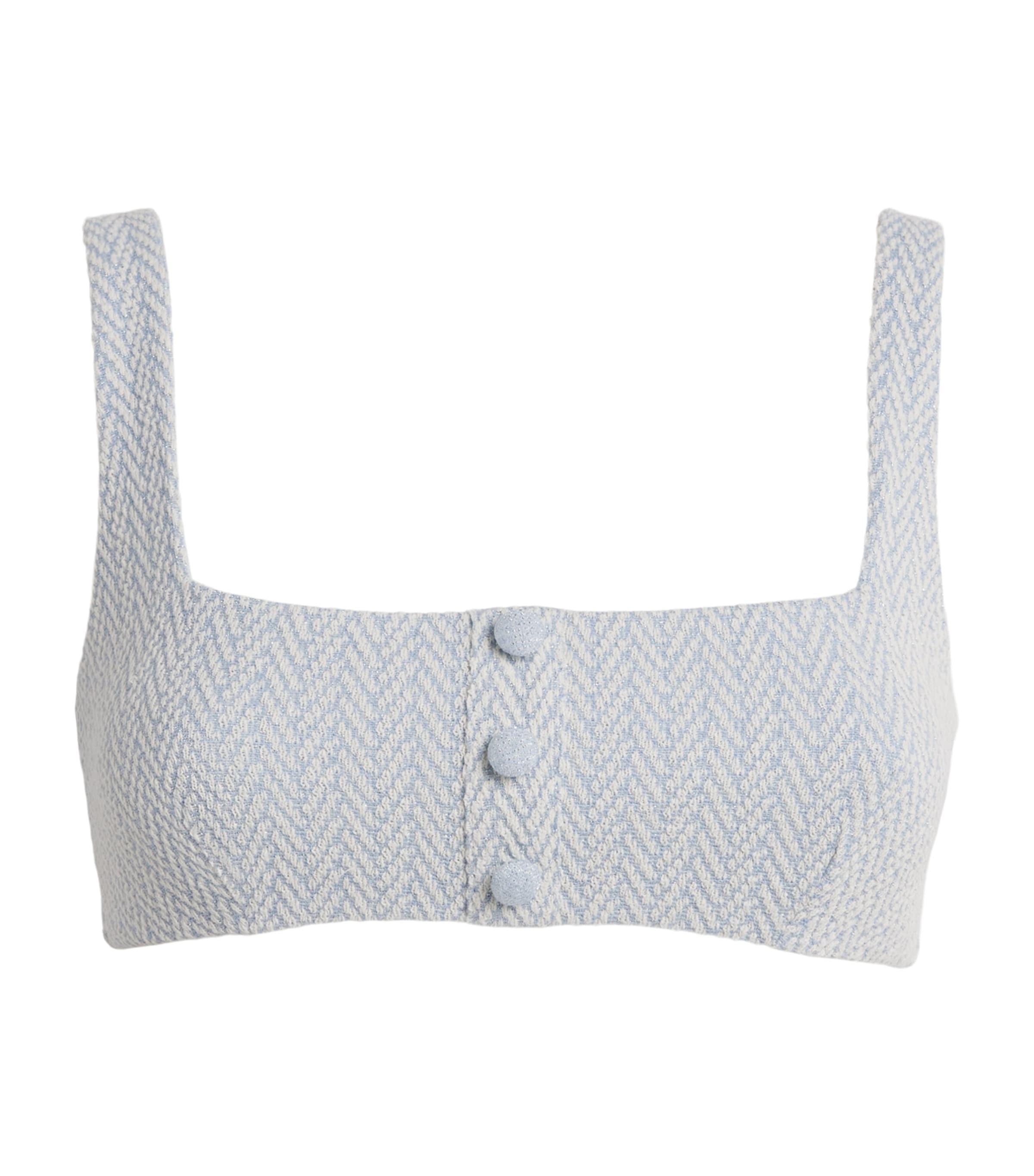 Devon Windsor Womens Herringbone Mya Bikini Top Polar Image 1