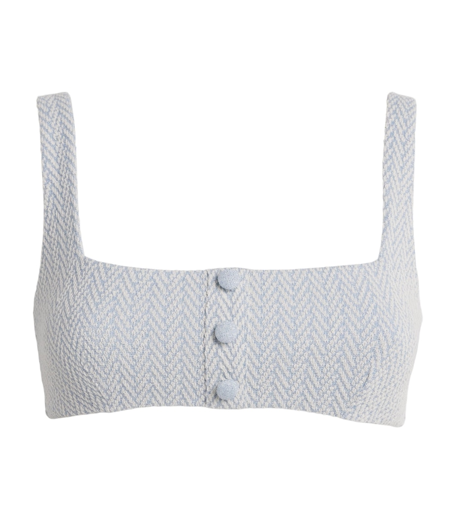 Devon Windsor Womens Herringbone Mya Bikini Top Polar Image 1