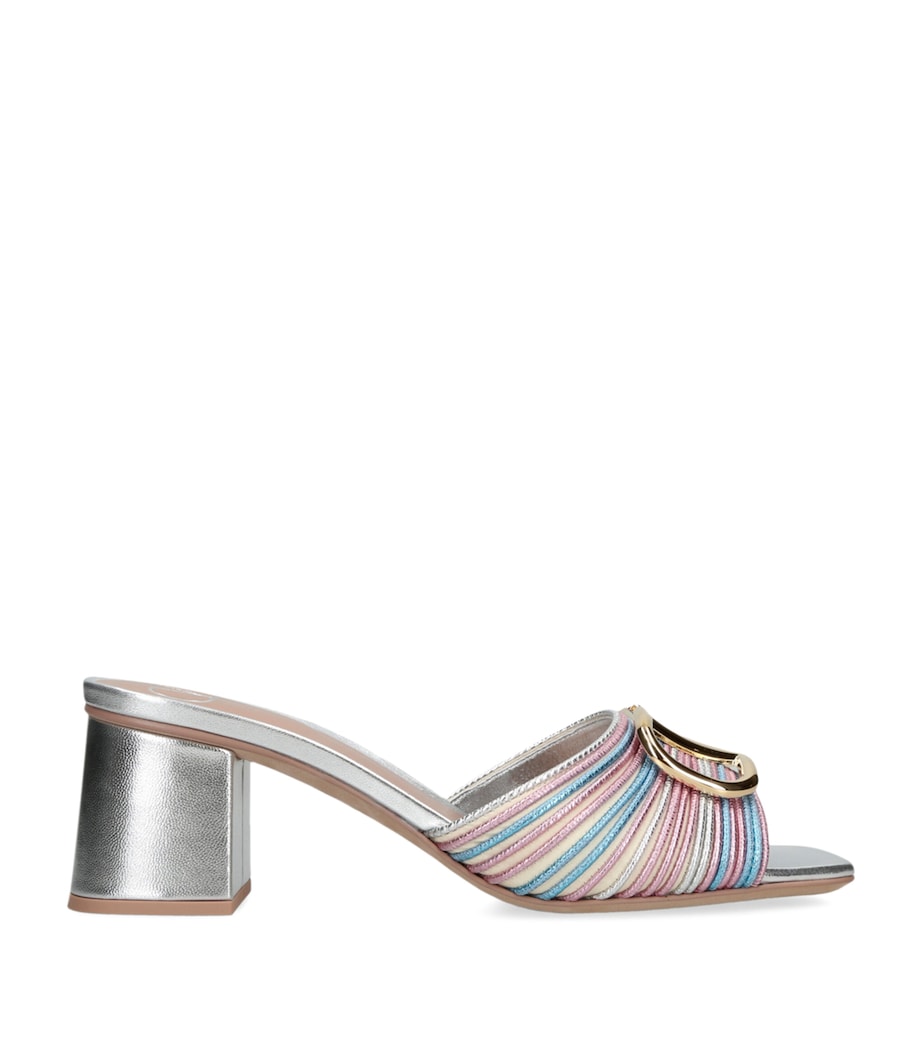 Metallic Leather Cornely Heeled Mules 60 - Image 1