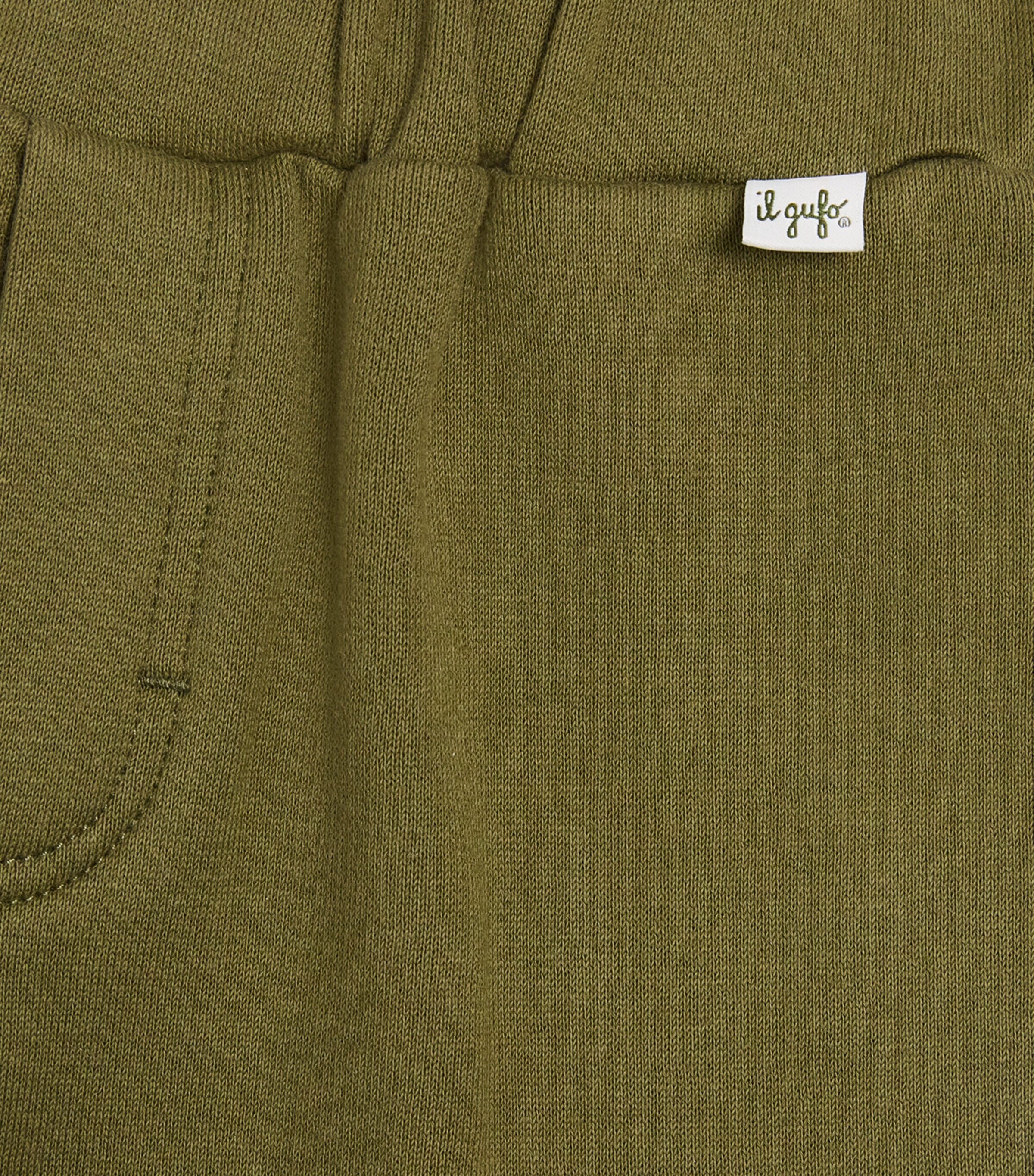 Il Gufo Cotton Cargo Sweatpants (2-14 Years) Green Image 3