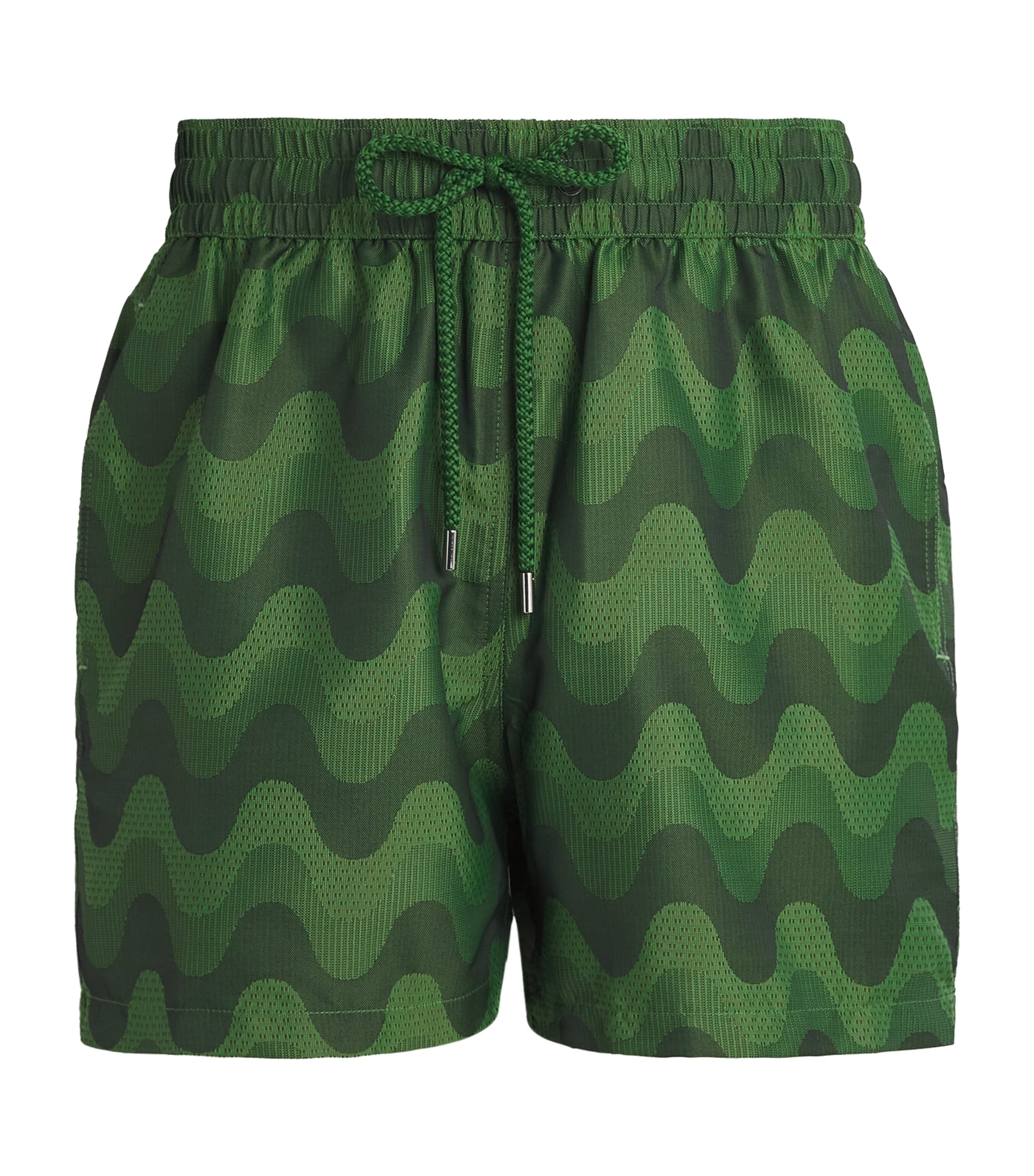 Frescobol Carioca Rio Swim Short Raffia Copa Jacquard Print In Green