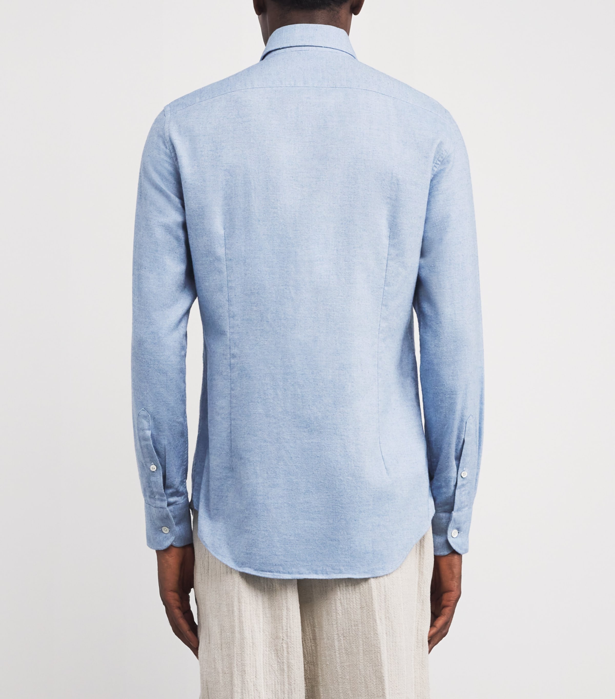 Cotton-Cashmere Shirt 007 DARK CERUOLE Image 4