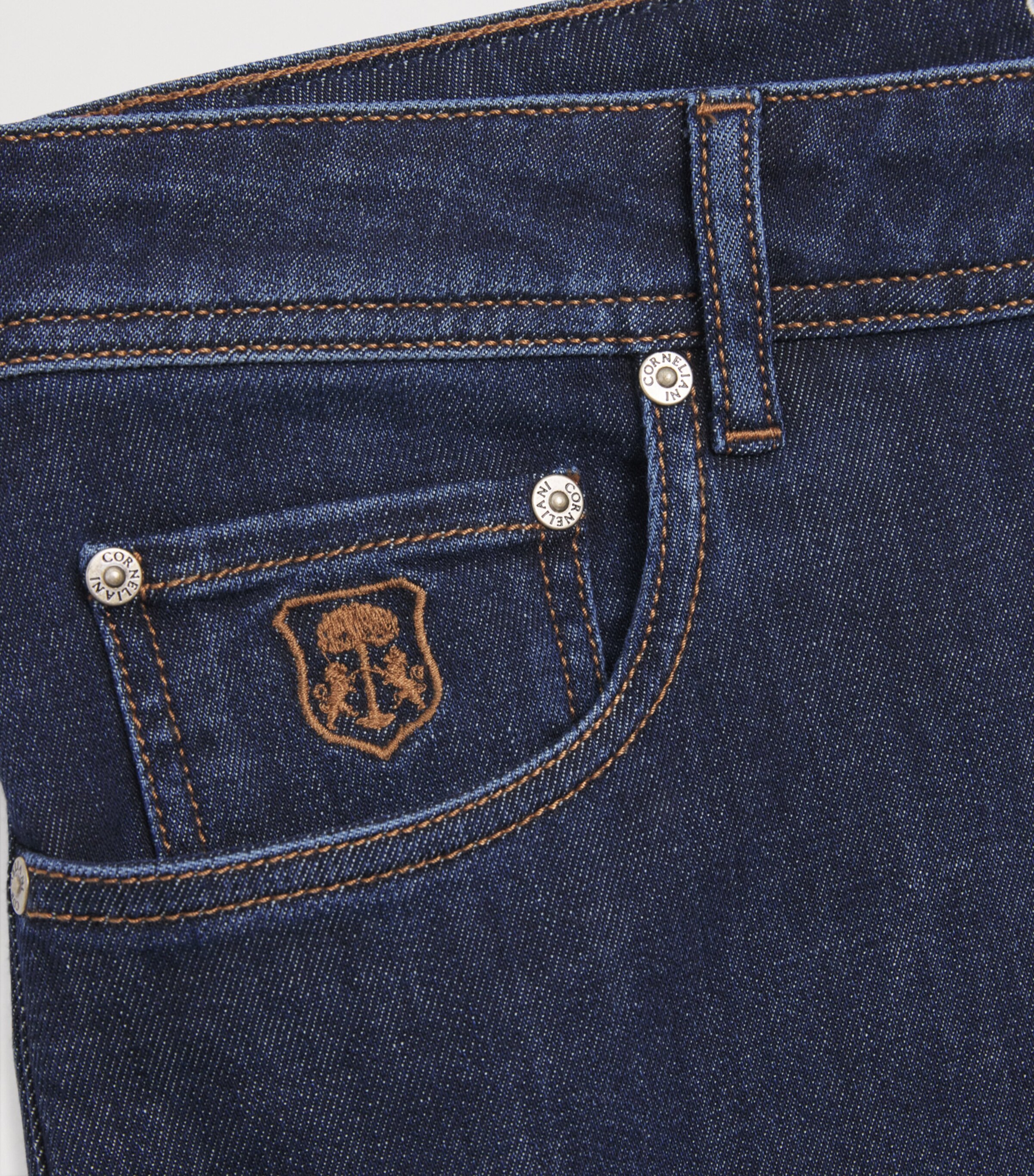 Corneliani Mens Straight-Fit Jeans Dark Blue Image 5