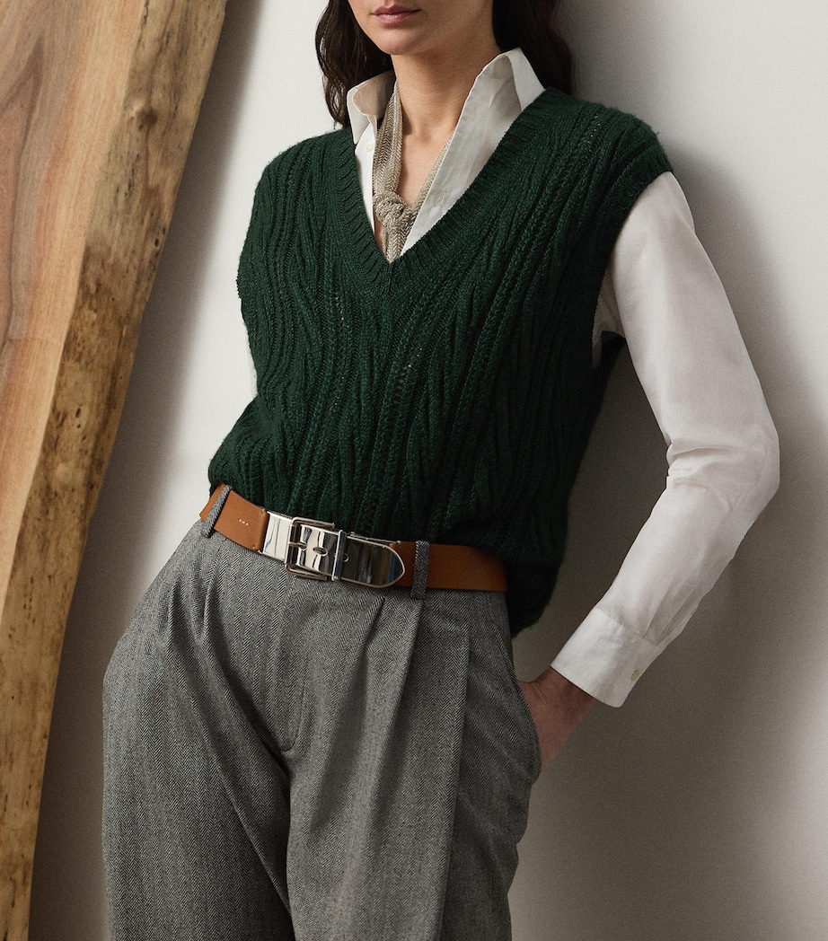 Silk-Cashmere Sleeveless Sweater DARK RACING GREEN Image 4