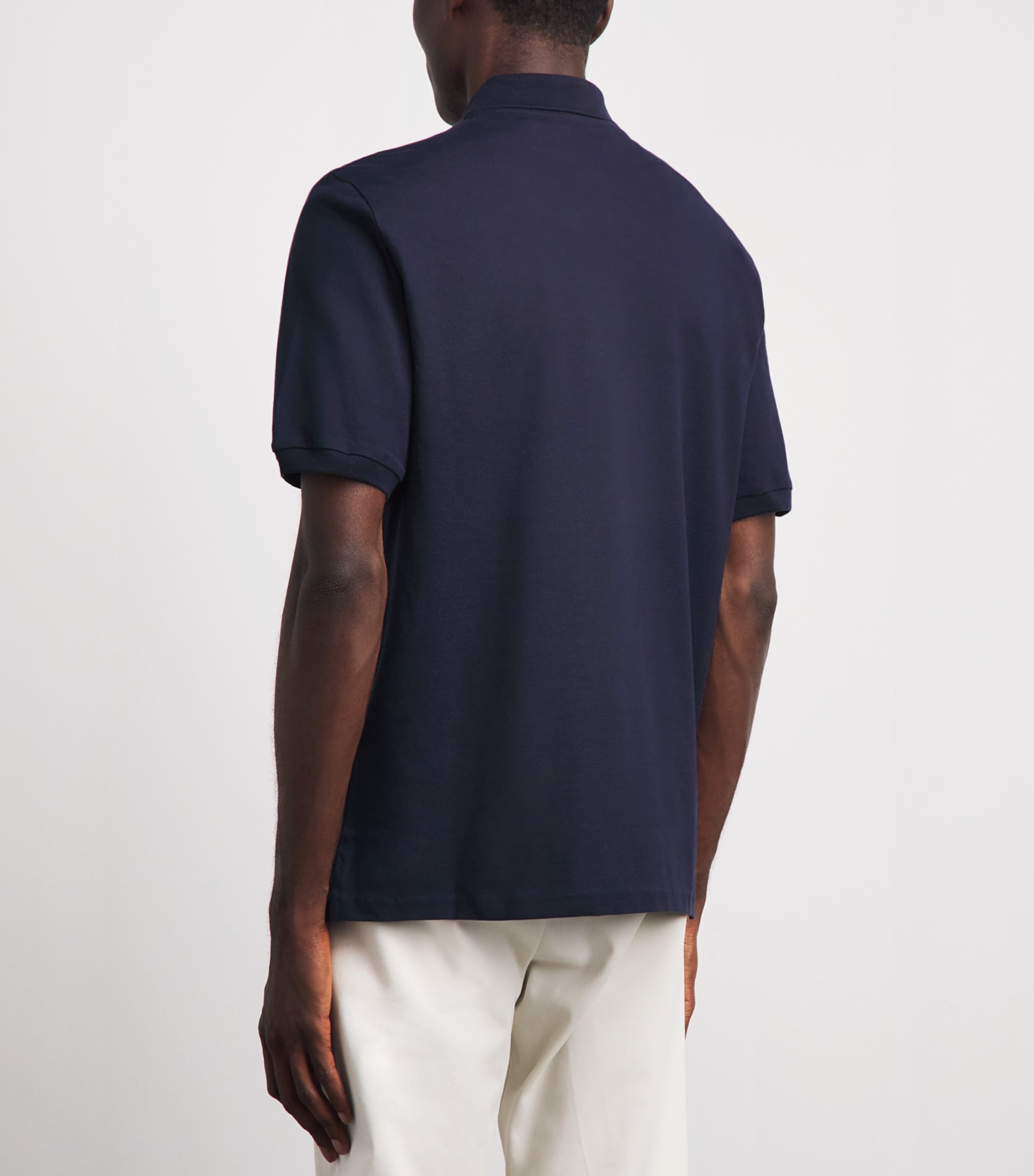 Ralph Lauren Purple Label Mens Cotton-Cashmere Polo Bear Polo Shirt Racing Navy Image 5