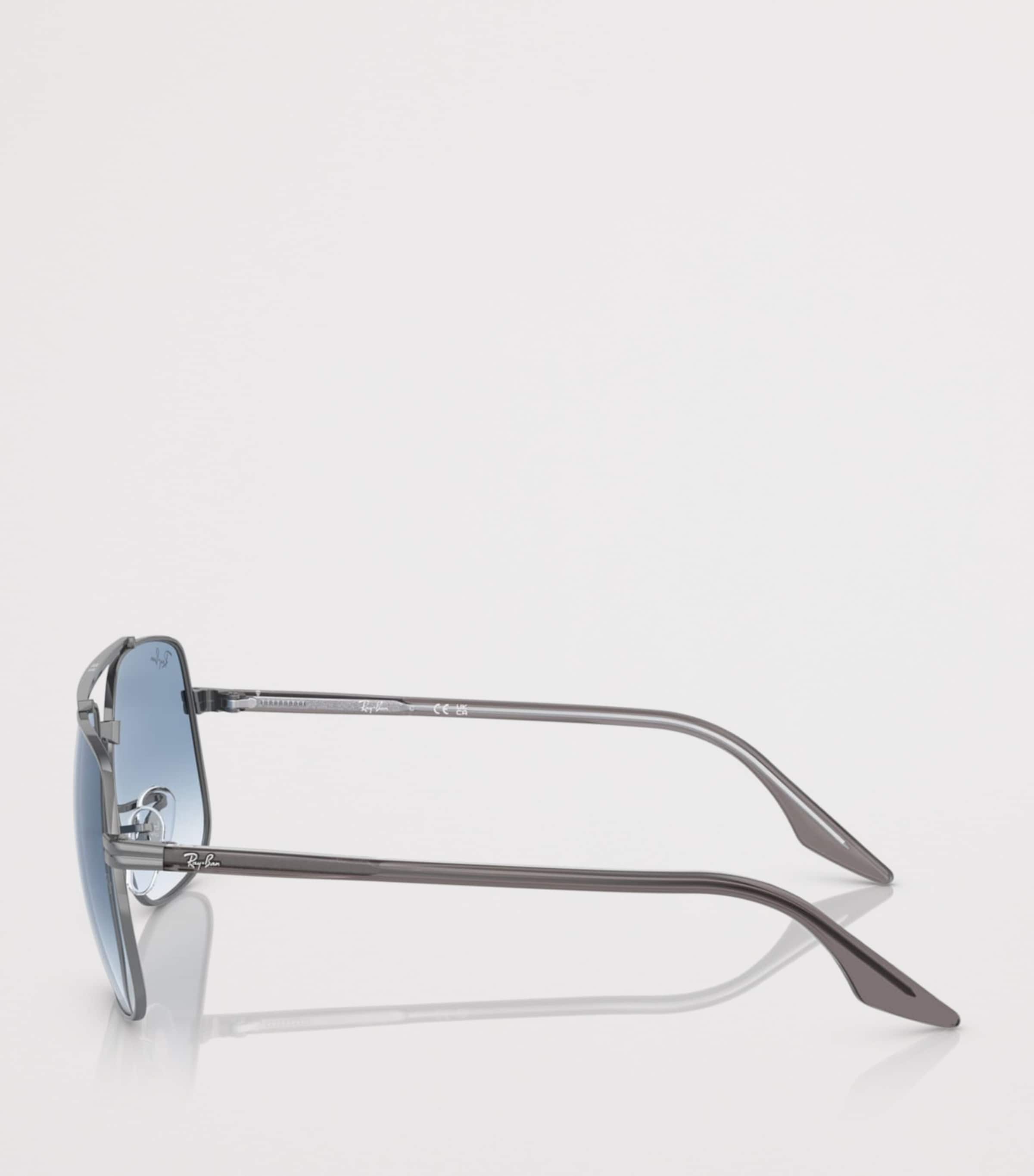 Ray-Ban Metal Square Sunglasses Grey Image 3