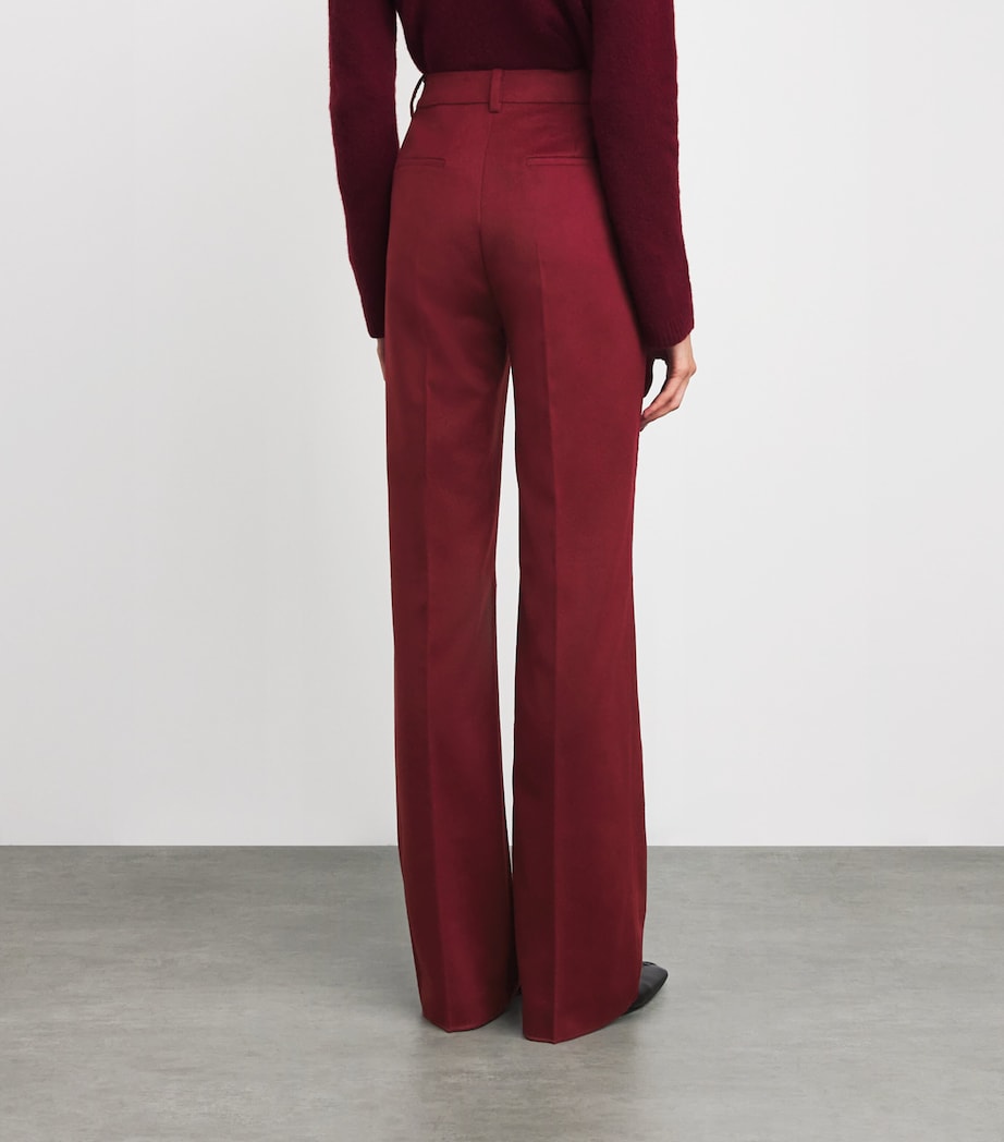 Camelwool Straight Trousers RASPBERRY Image 4