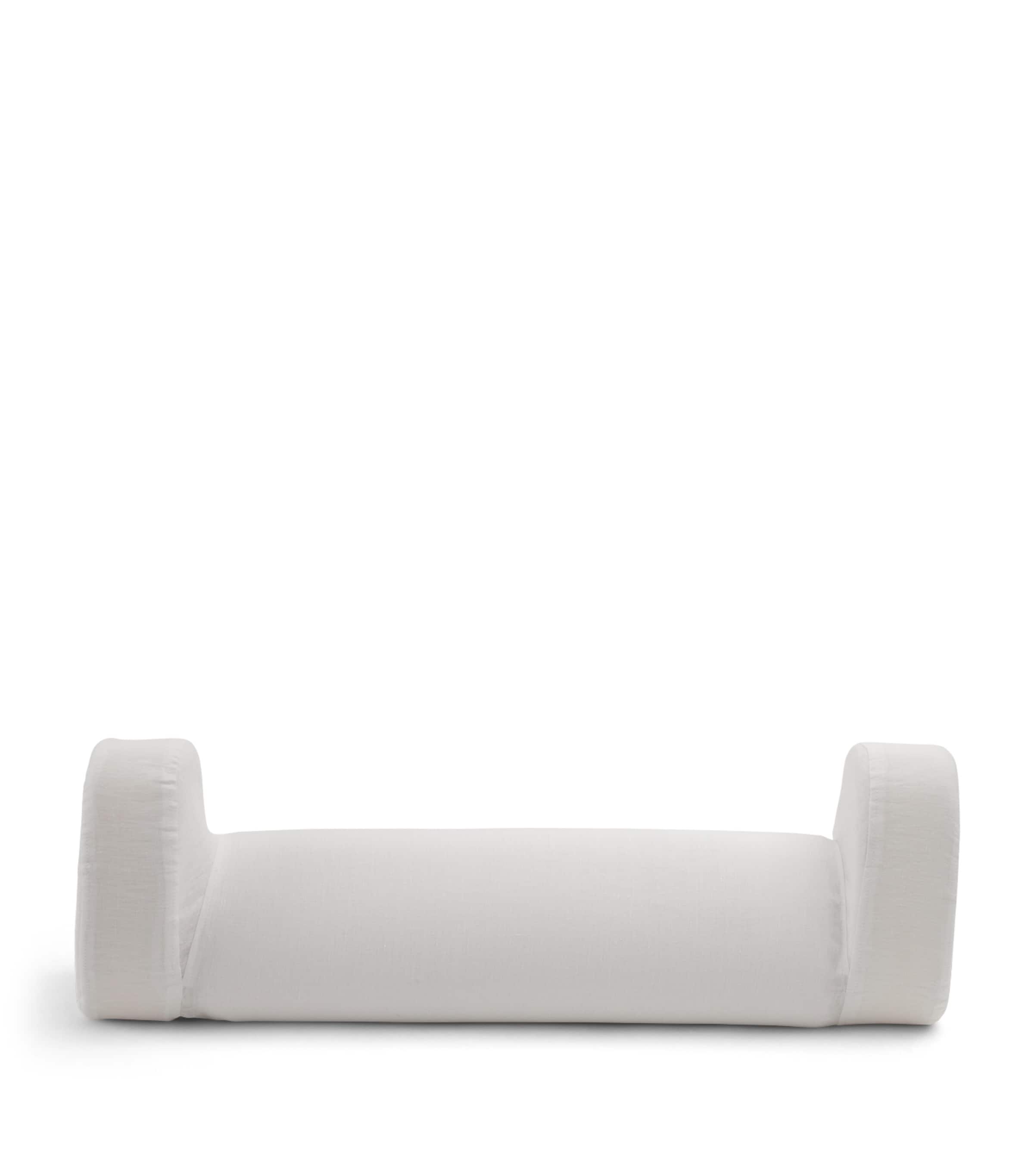 HYOUMANKIND Linen Knee Pillowcase (64cm x 21cm) White Image 2