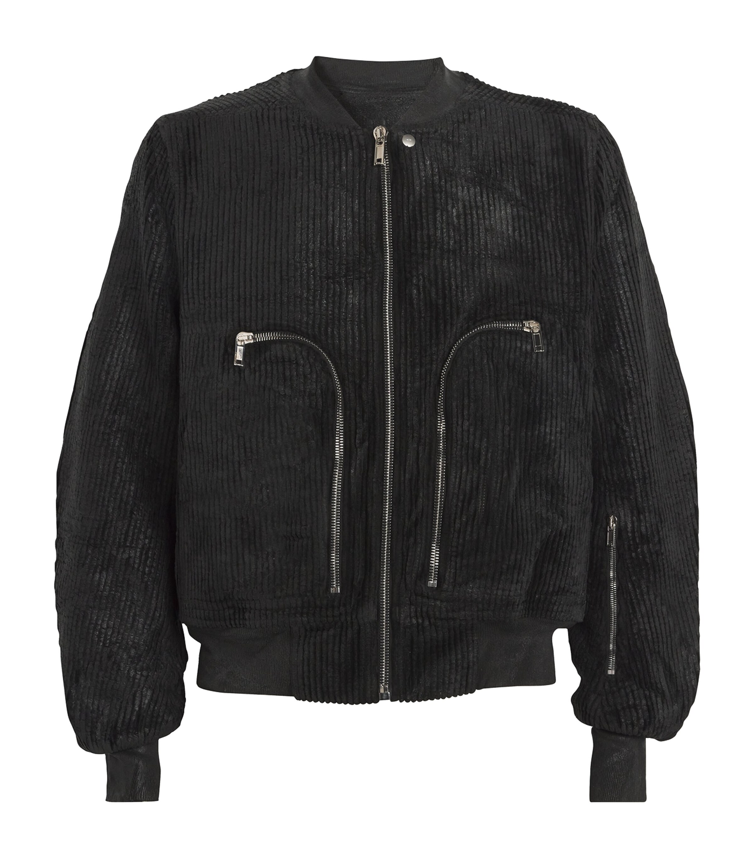 Rick Owens Organic Cotton Biker Jacket In Black