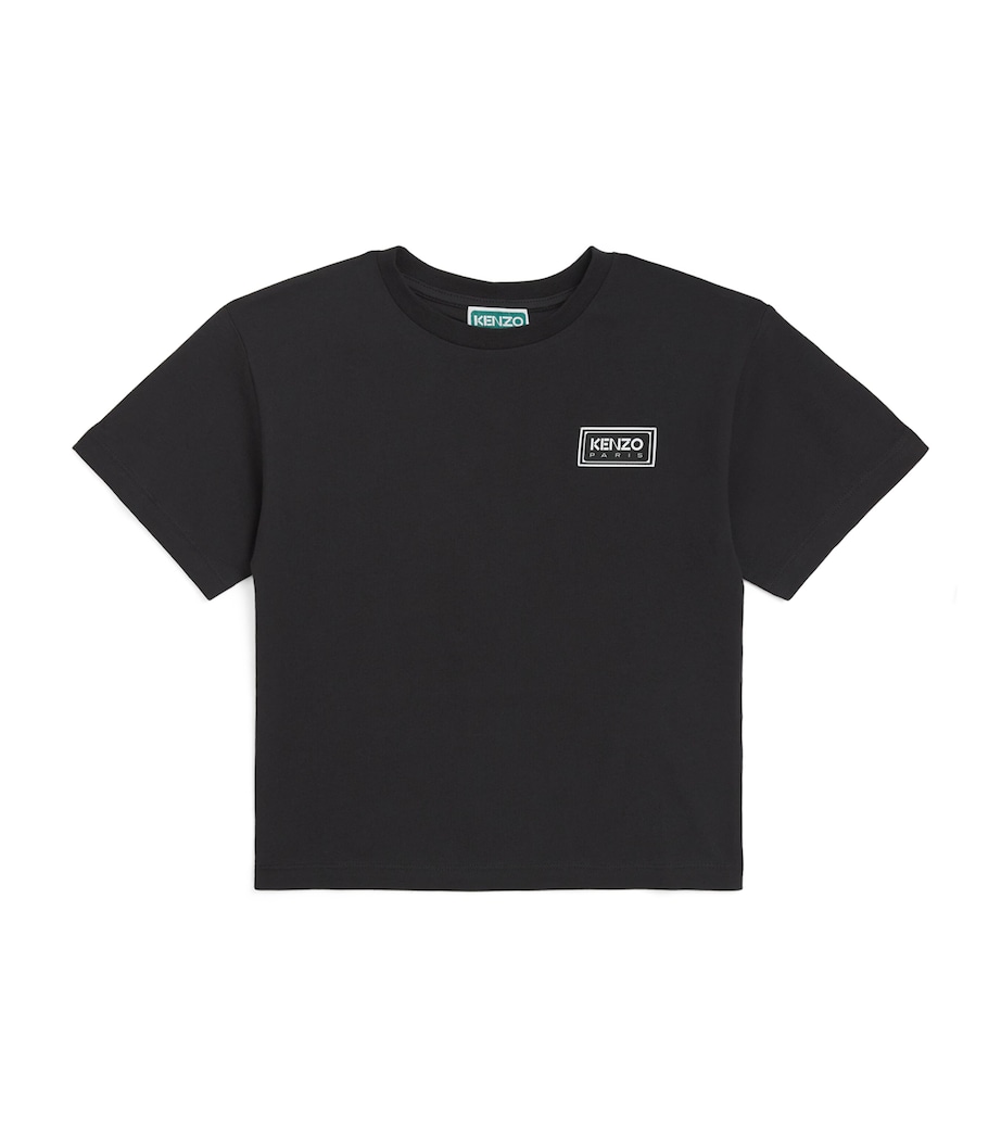 Cotton Rubber-Logo T-Shirt (2-14 Years) BLACK Image 1