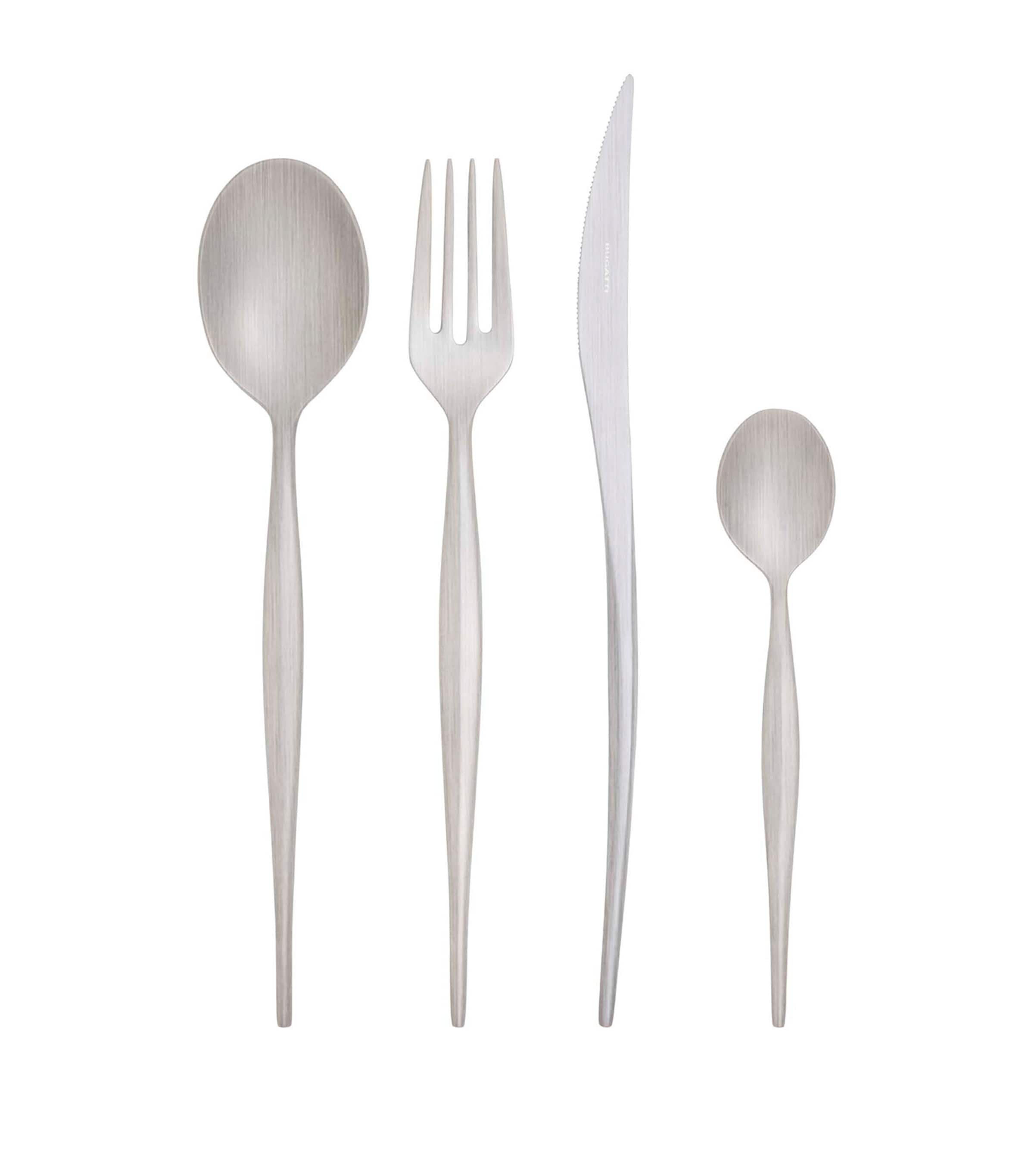 Bugatti Satin Stainless Steel Natura 24-piece Cutlery Set