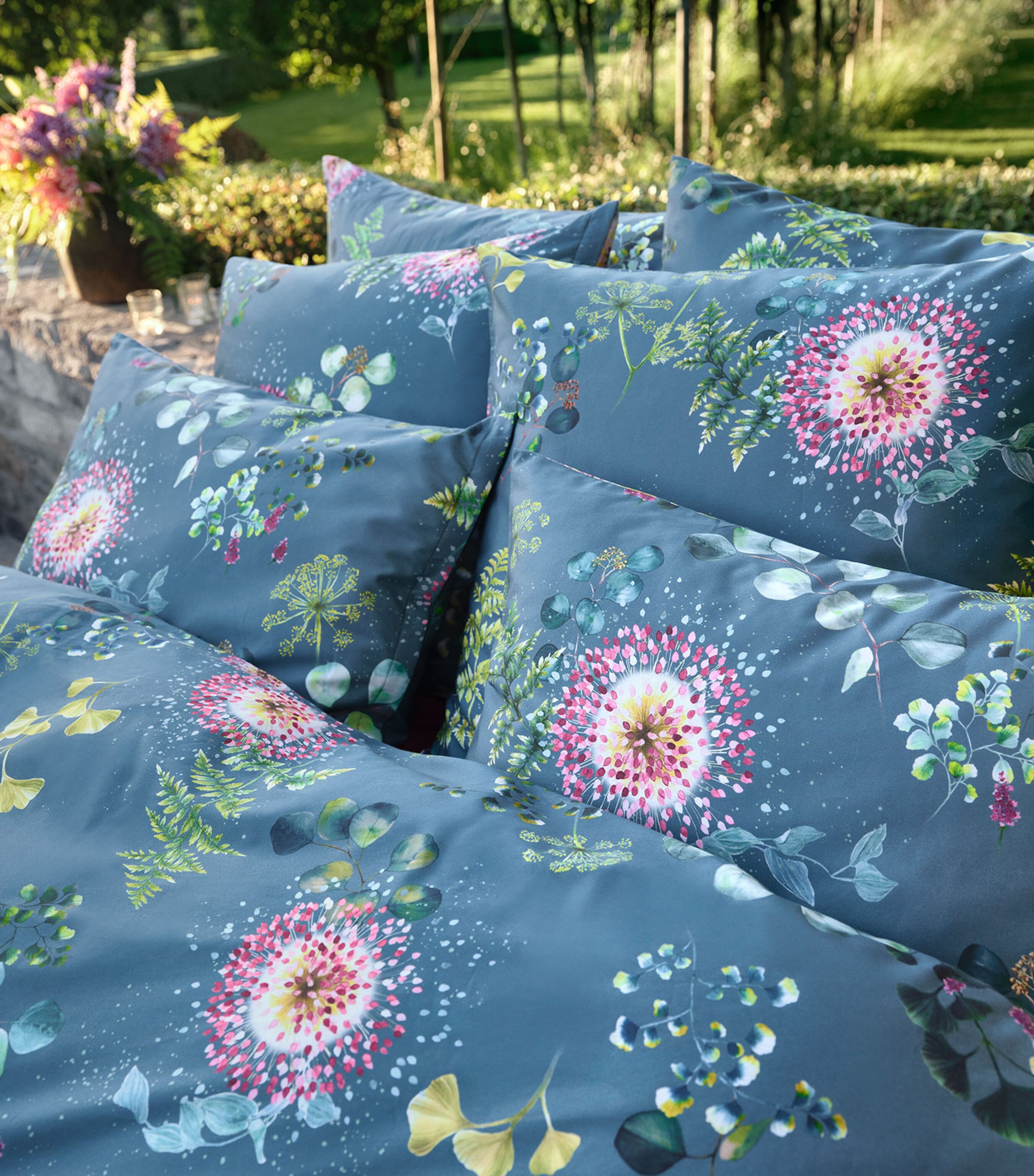 Schlossberg Cotton Sateen Nele King Oxford Pillowcase (50cm x 90cm) Vert Image 5