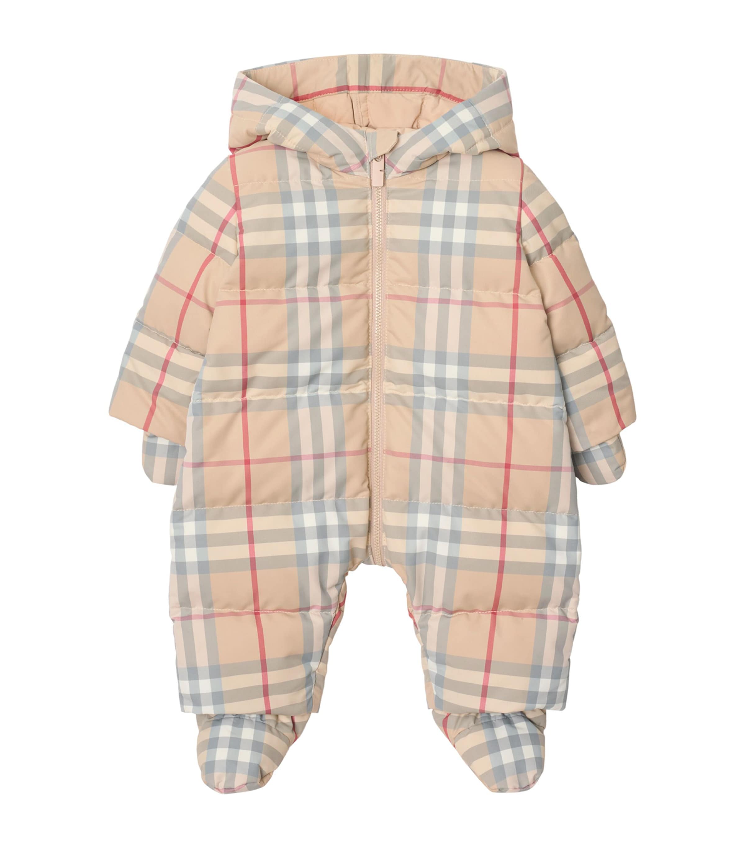 Burberry Kids Check Puffer All-In-One (1-18 Months) | Baby Clothing | Rompers & Sleepsuits | Coats & Jackets | Designers | Burberry