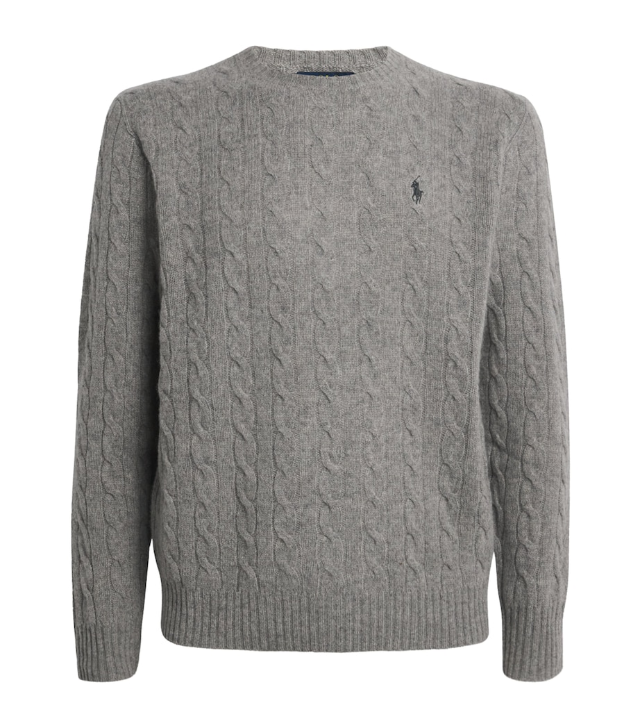 Wool-Cashmere Cable-Knit Sweater GREY Image 1