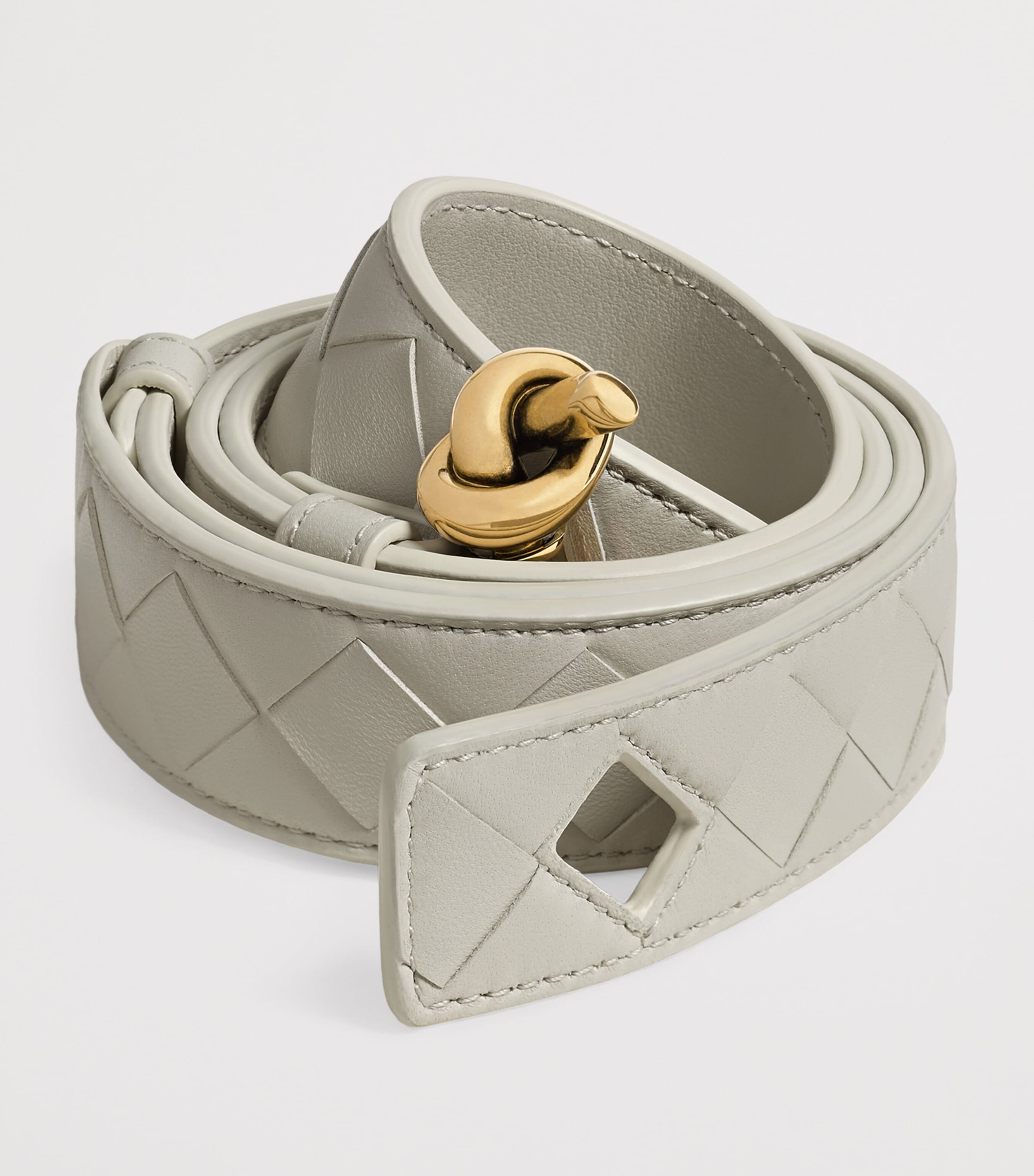 Bottega Veneta Nappa Leather Intrecciato Andiamo Belt Image 3