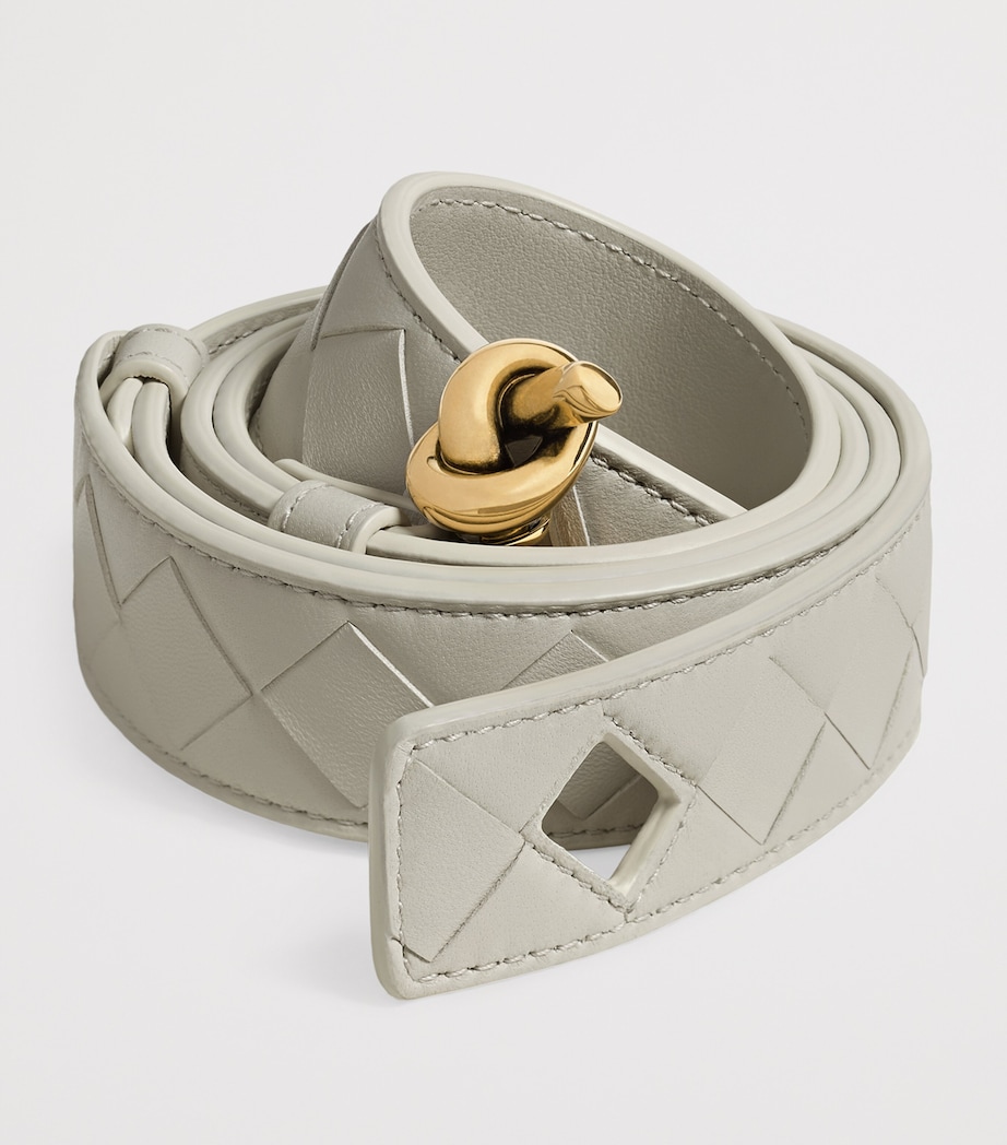 Bottega Veneta Nappa Leather Intrecciato Andiamo Belt Image 3