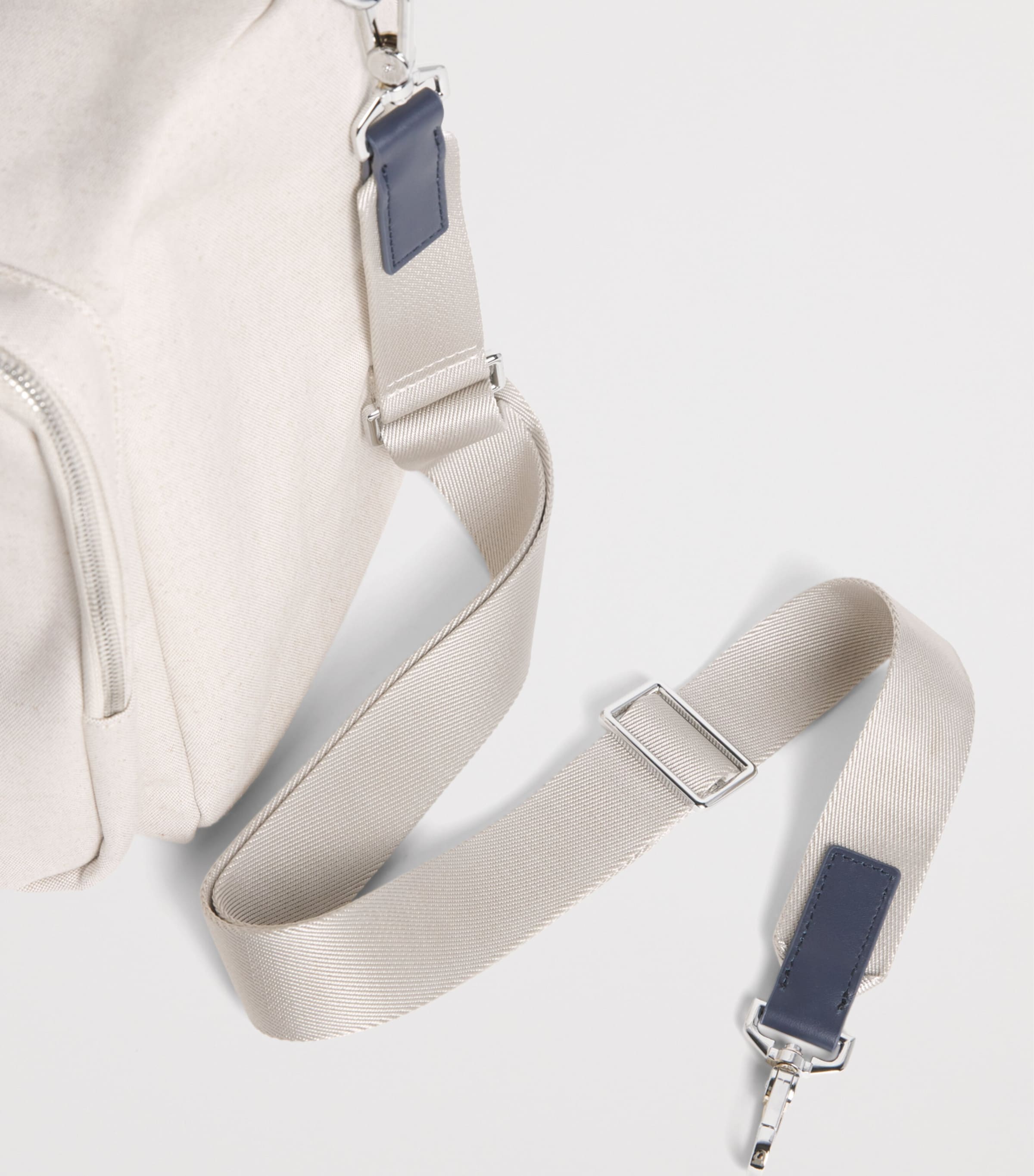 Cotton-Blend Canvas Duffle Bag 347 LIGHT BEIGE Image 6