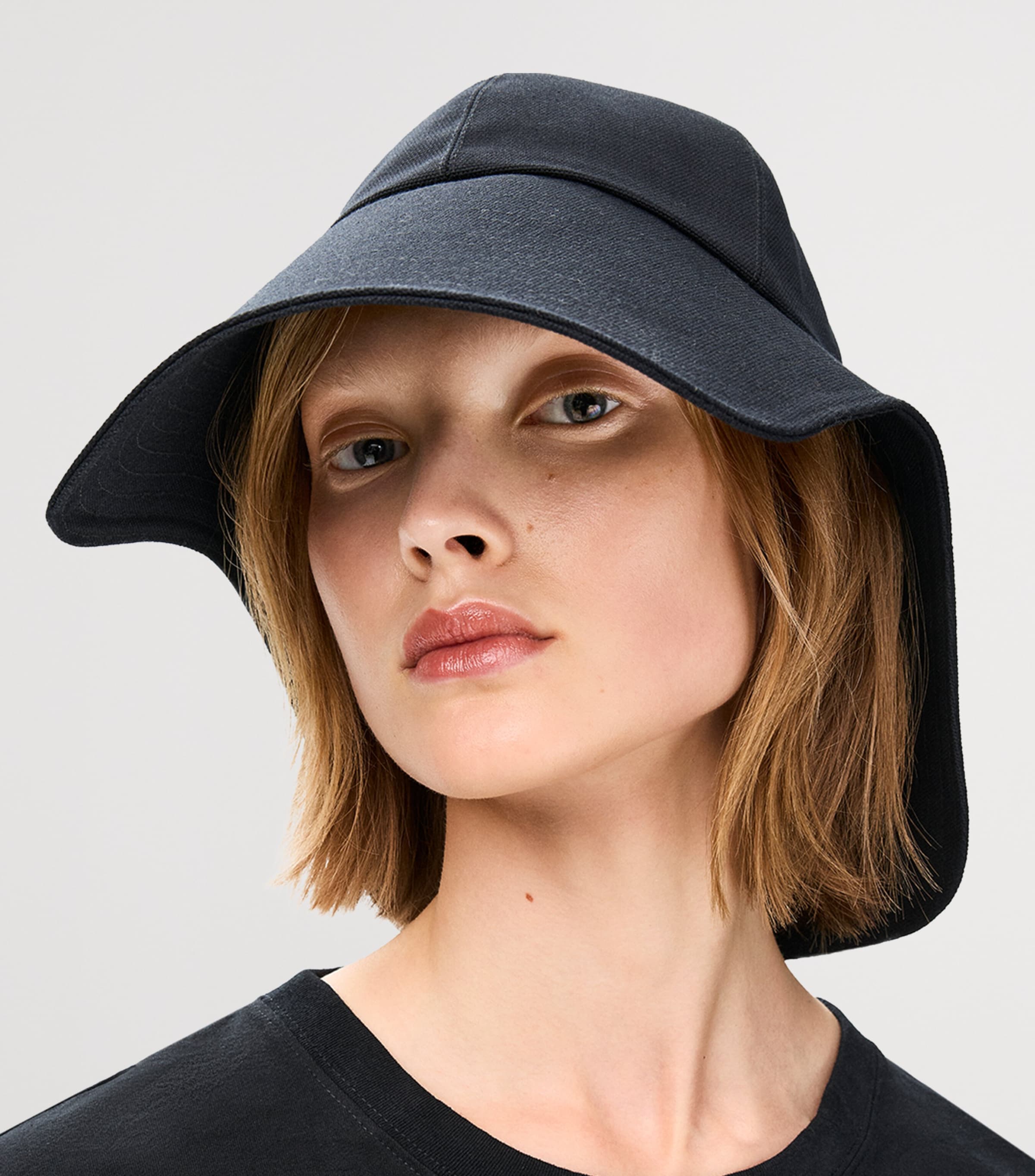 Cotton Canvas Hiker Hat BLACK Image 2