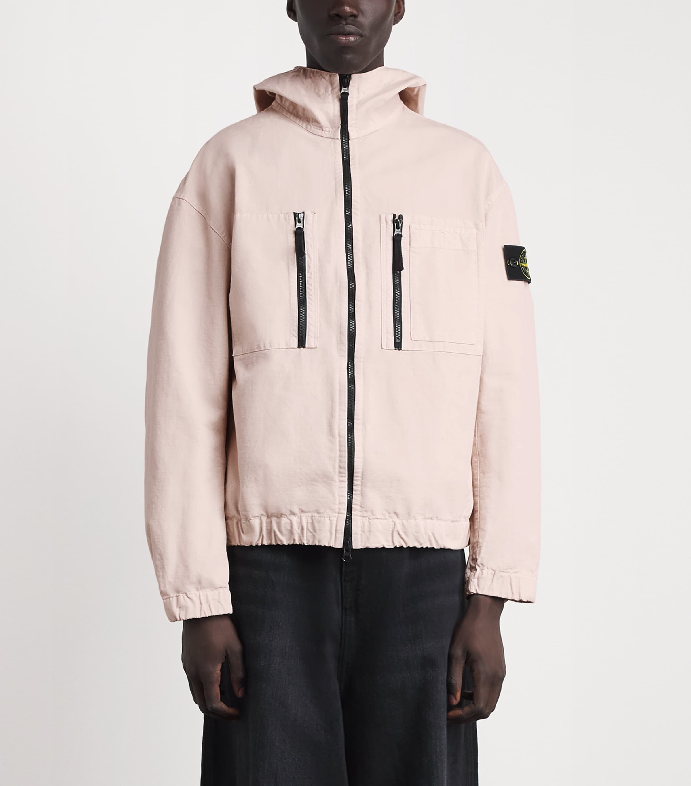 Stone Island Mens Organic Cotton Ripstop Hooded Overshirt Image 4