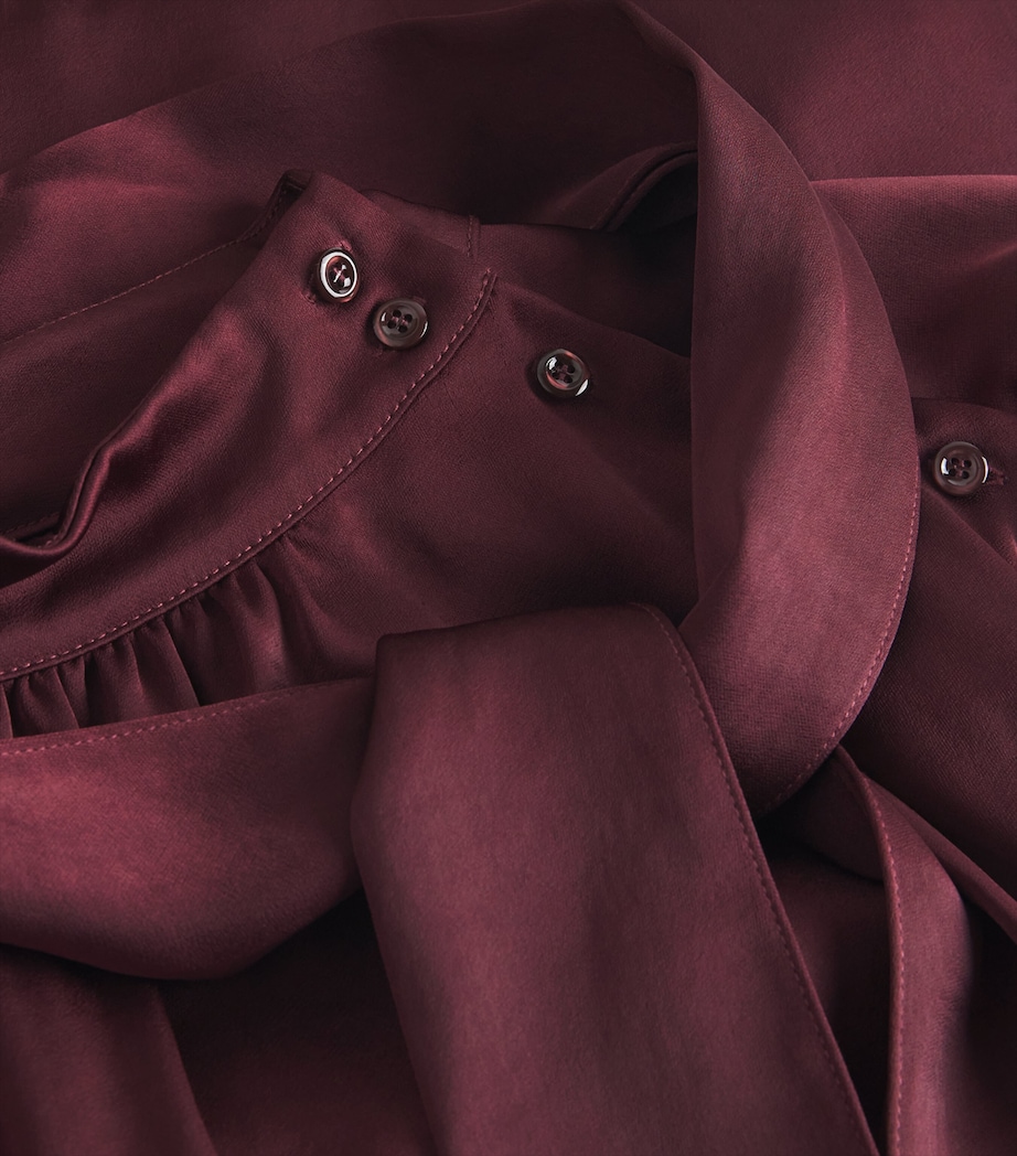 Pussybow Long-Sleeve Blouse BURGUNDY Image 5