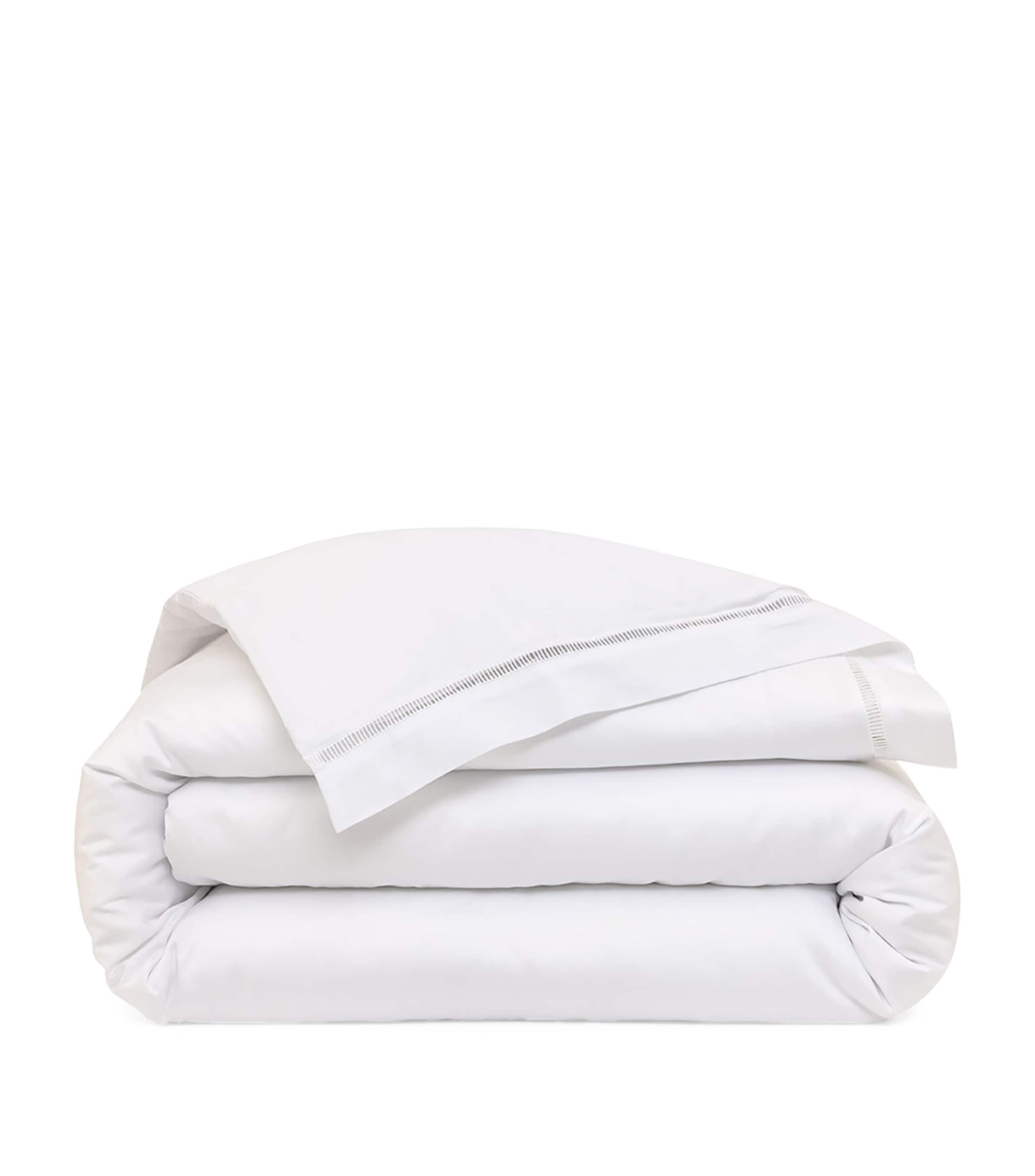 Yves Delorme Organic Cotton Colisée Blanc King Duvet Cover In White