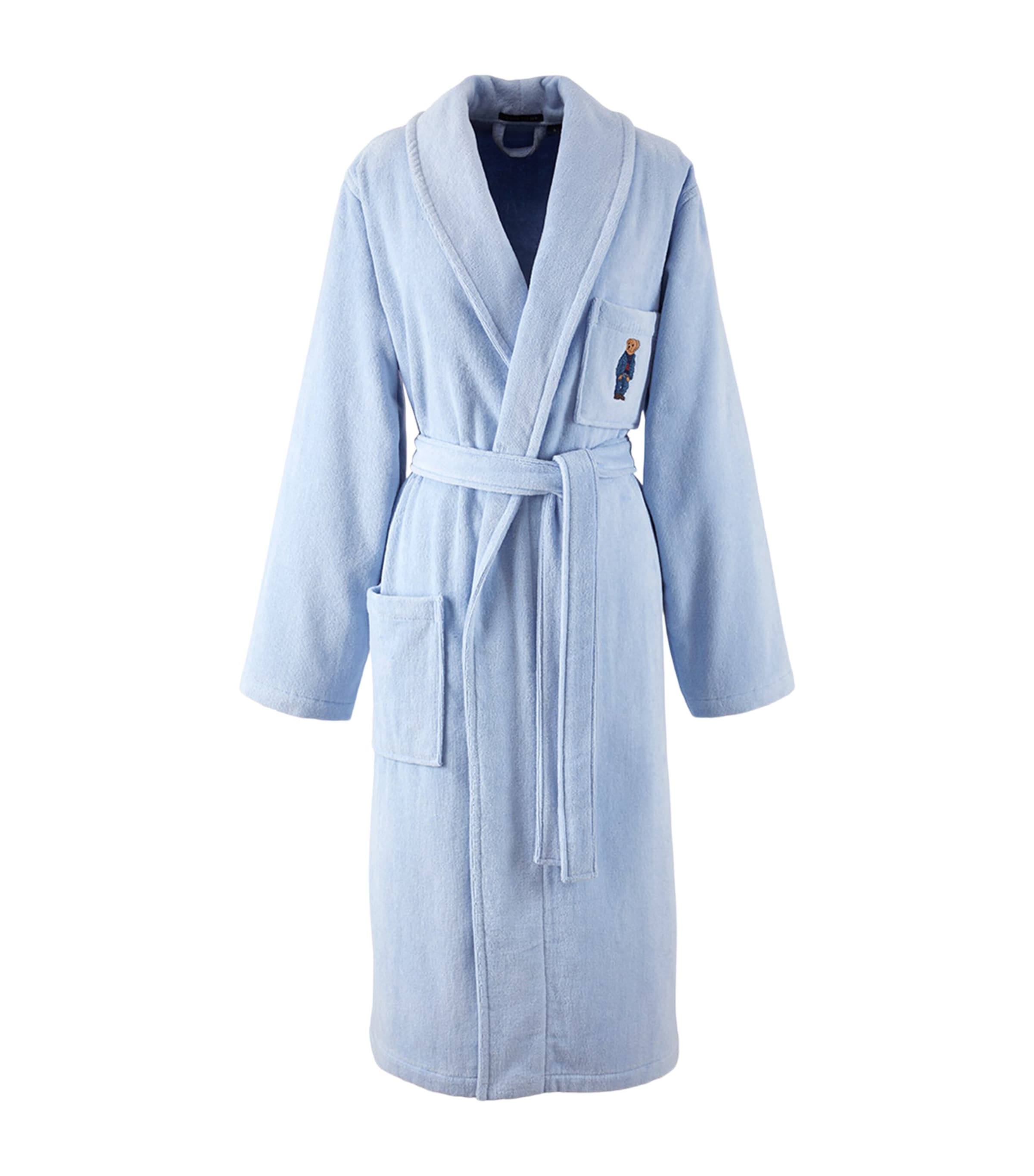 Ralph Lauren Home Blue Denim Bear Robe (Large) Harrods UK