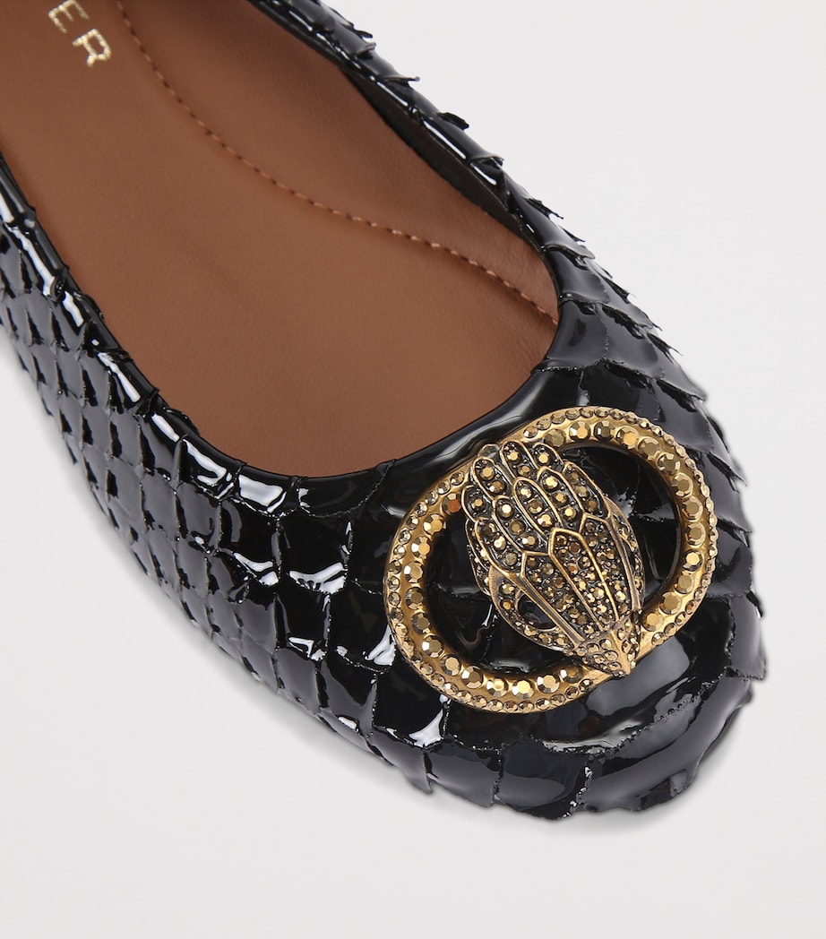 Leather Chelsea Ballet Flats BLACK Image 3