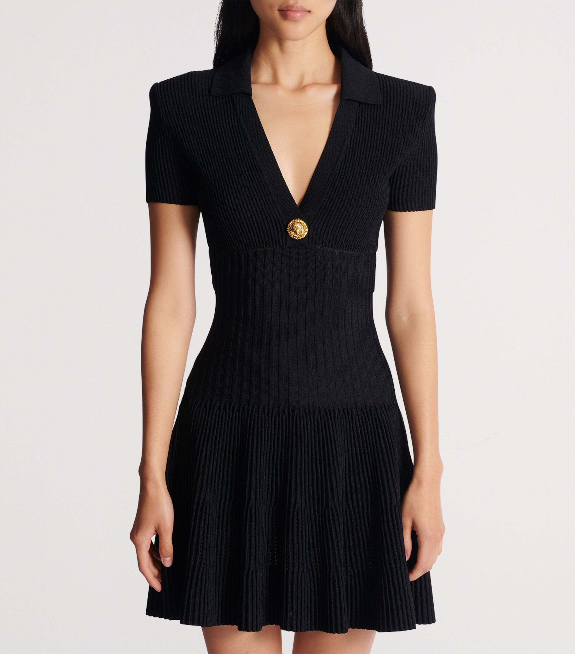 Flared Knit Dress 0PA NOIR Image 4