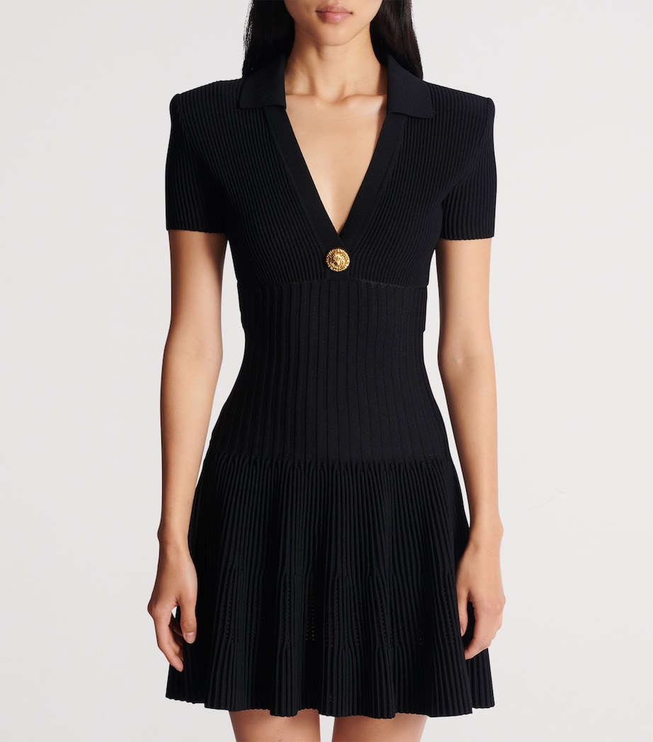 Flared Knit Dress 0PA NOIR Image 4