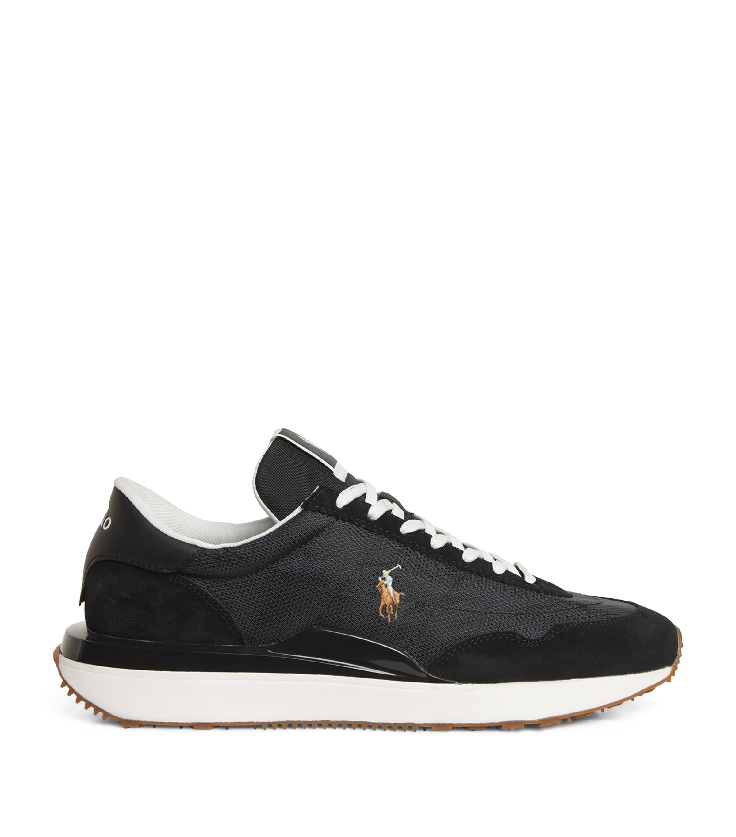 Polo Ralph Lauren Logo Low-top Sneakers In Black