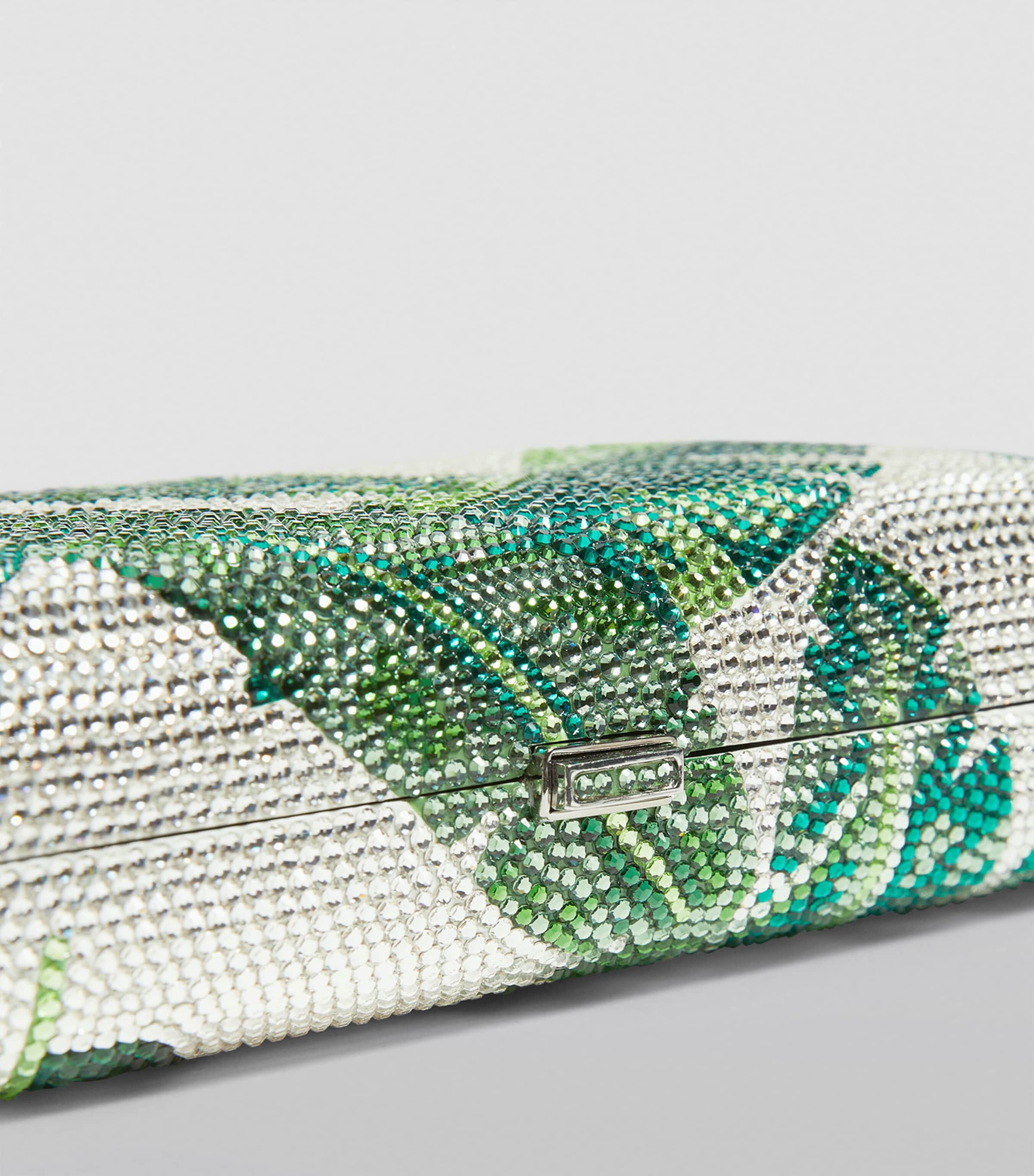 Smooth Rectangle Tropics Clutch Bag SEMMT SLVR EMRLD MLT Image 6