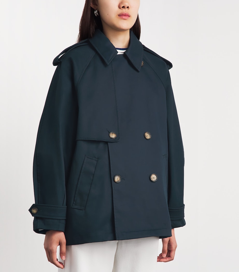 Polo Ralph Lauren Womens Cotton Balloon Trench Coat Rl Navy Image 4