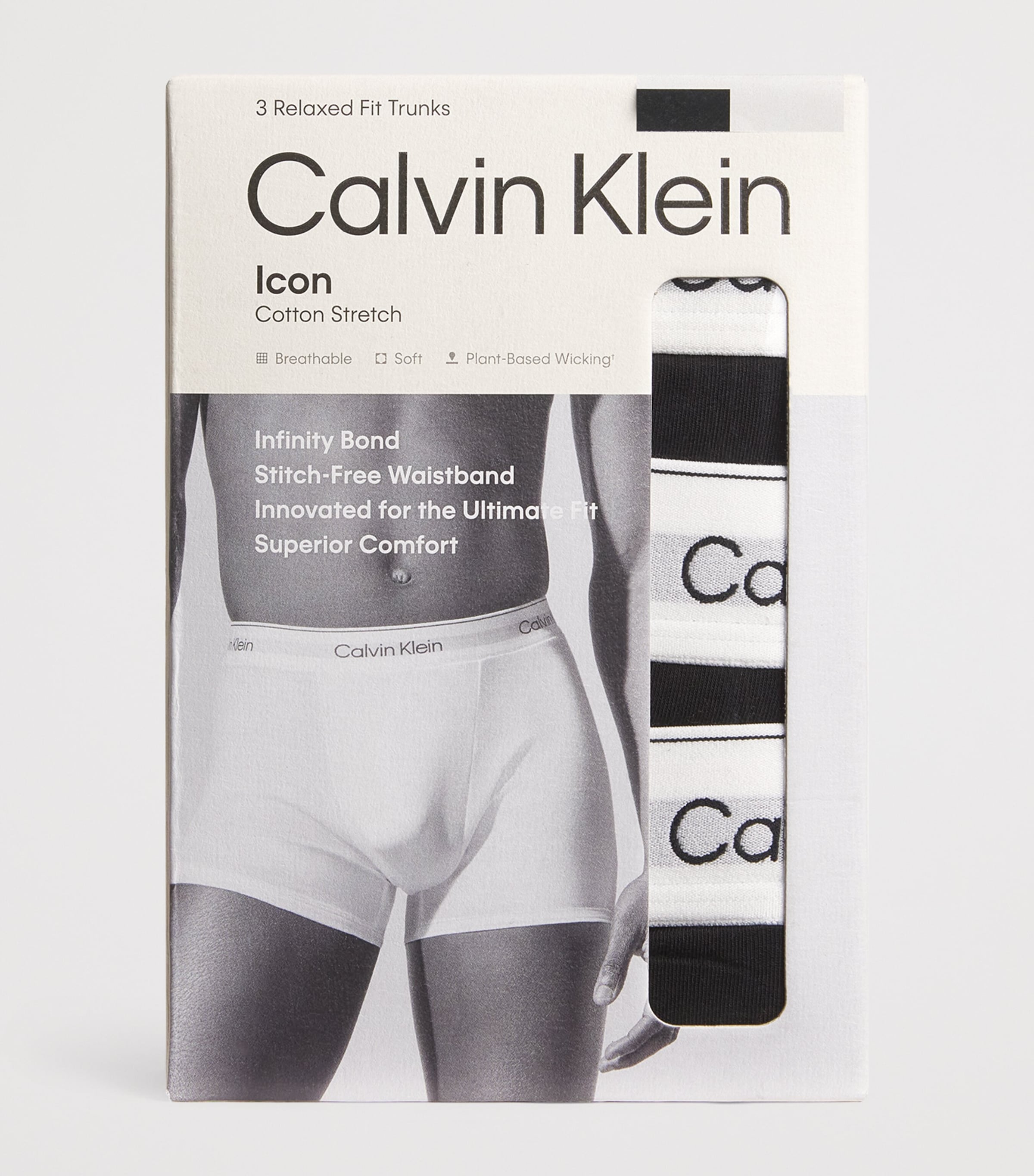 Stretch-Cotton Icon Boxer Briefs (Pack of 3) UB1-BLACK Image 4