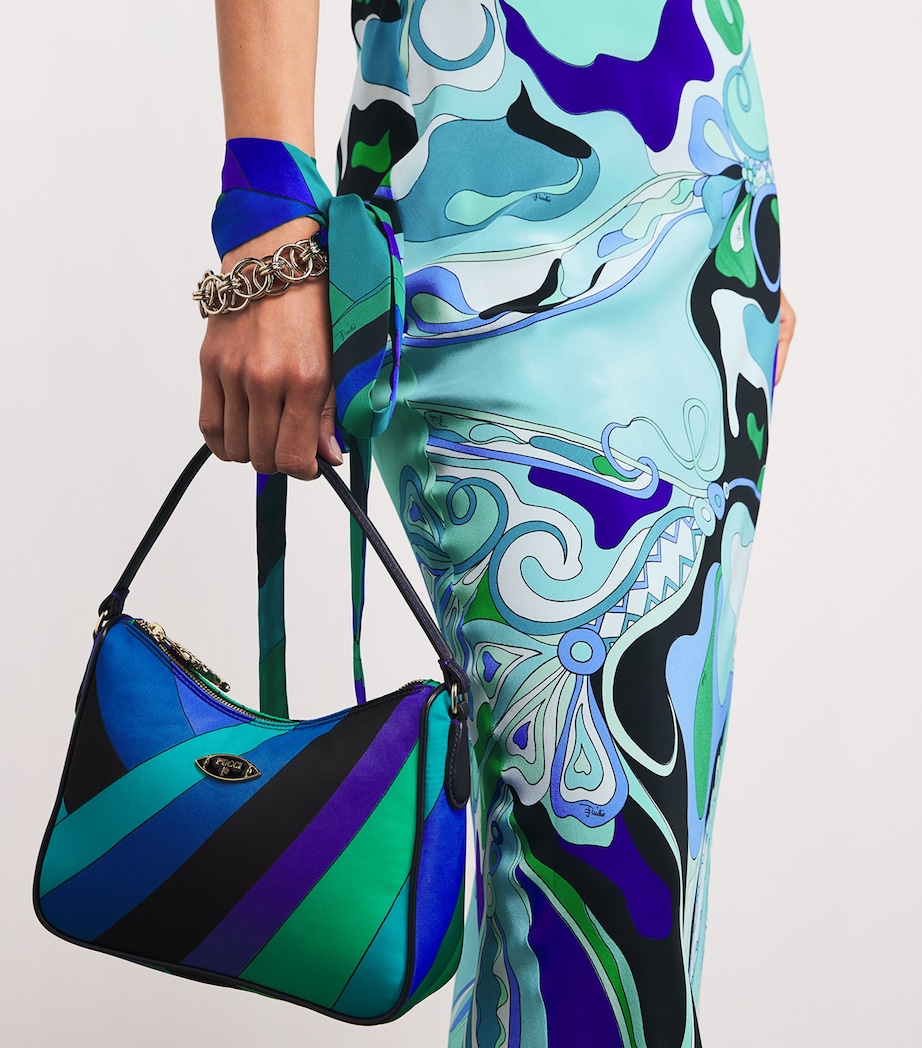 Silk Printed Scarf Necklace N51 ORO PALLADIO Image 4