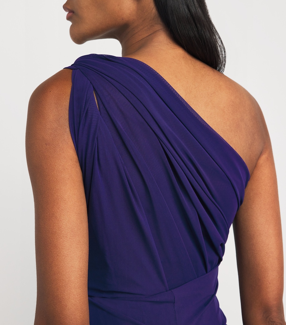 Gathered Tulle Maxi Dress COBALT Image 6